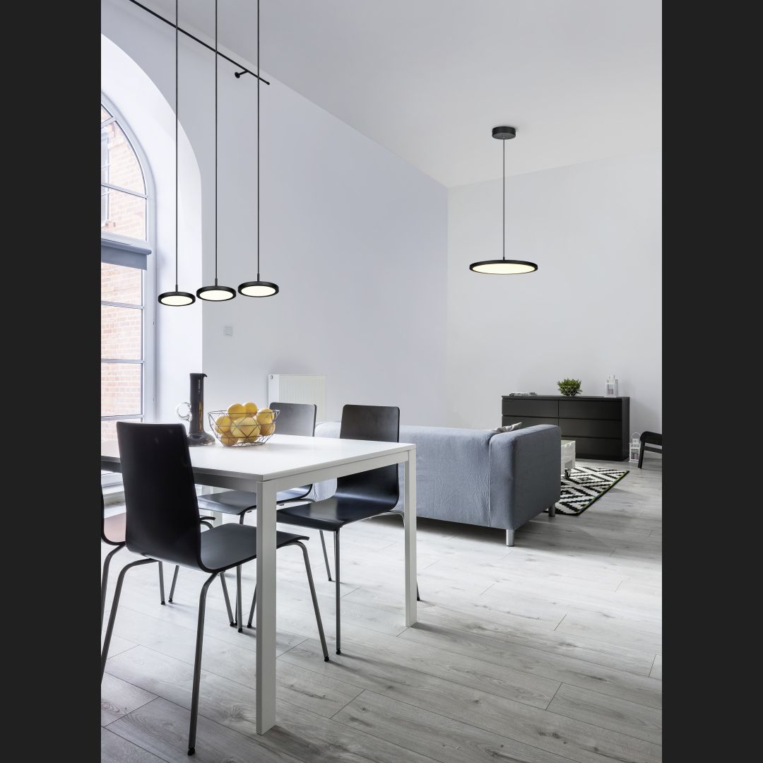 Tray  - Pendant - Black Matt - Trio