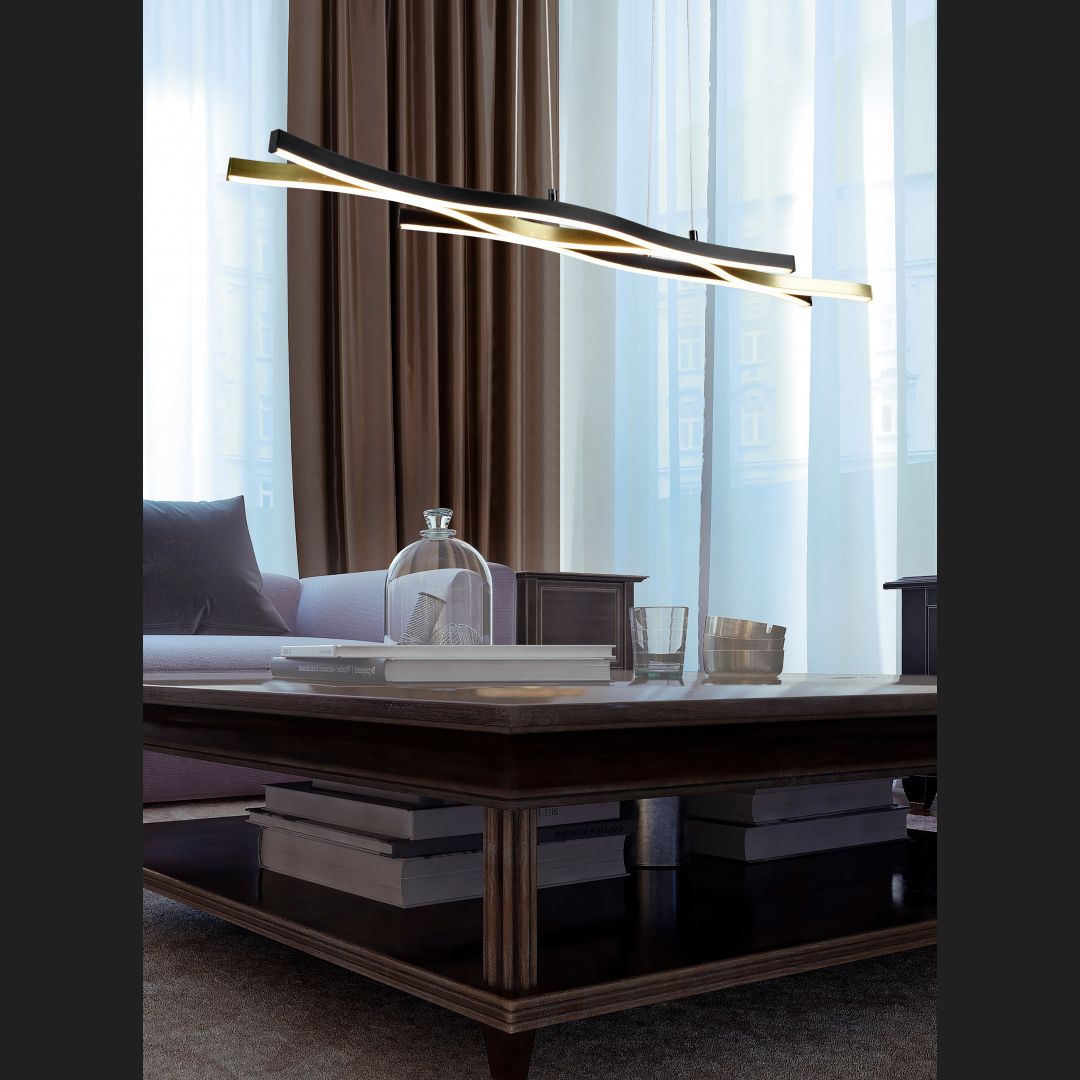 Blaze  - Pendant - Brass Matt - Trio