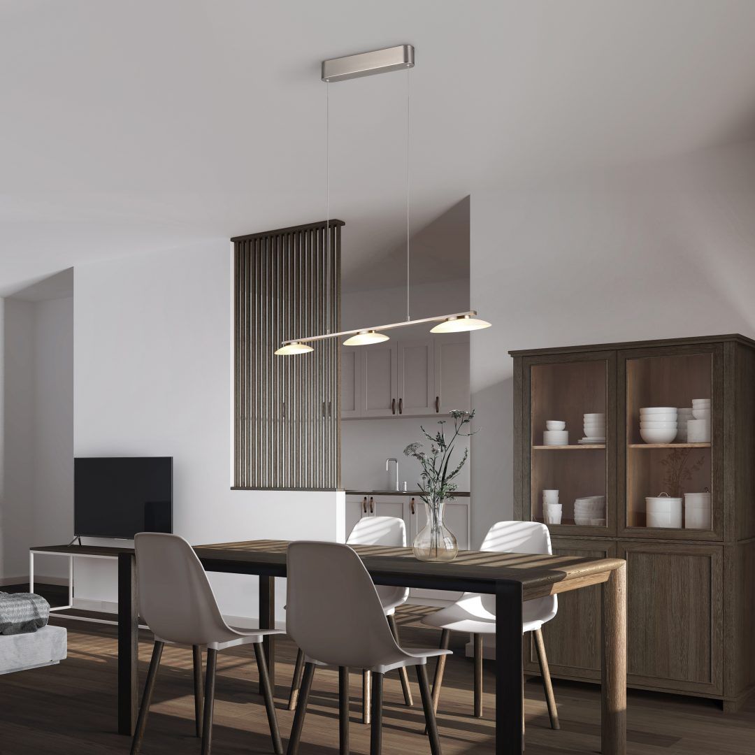 Merton  - Pendant - Nickel Matt - Trio