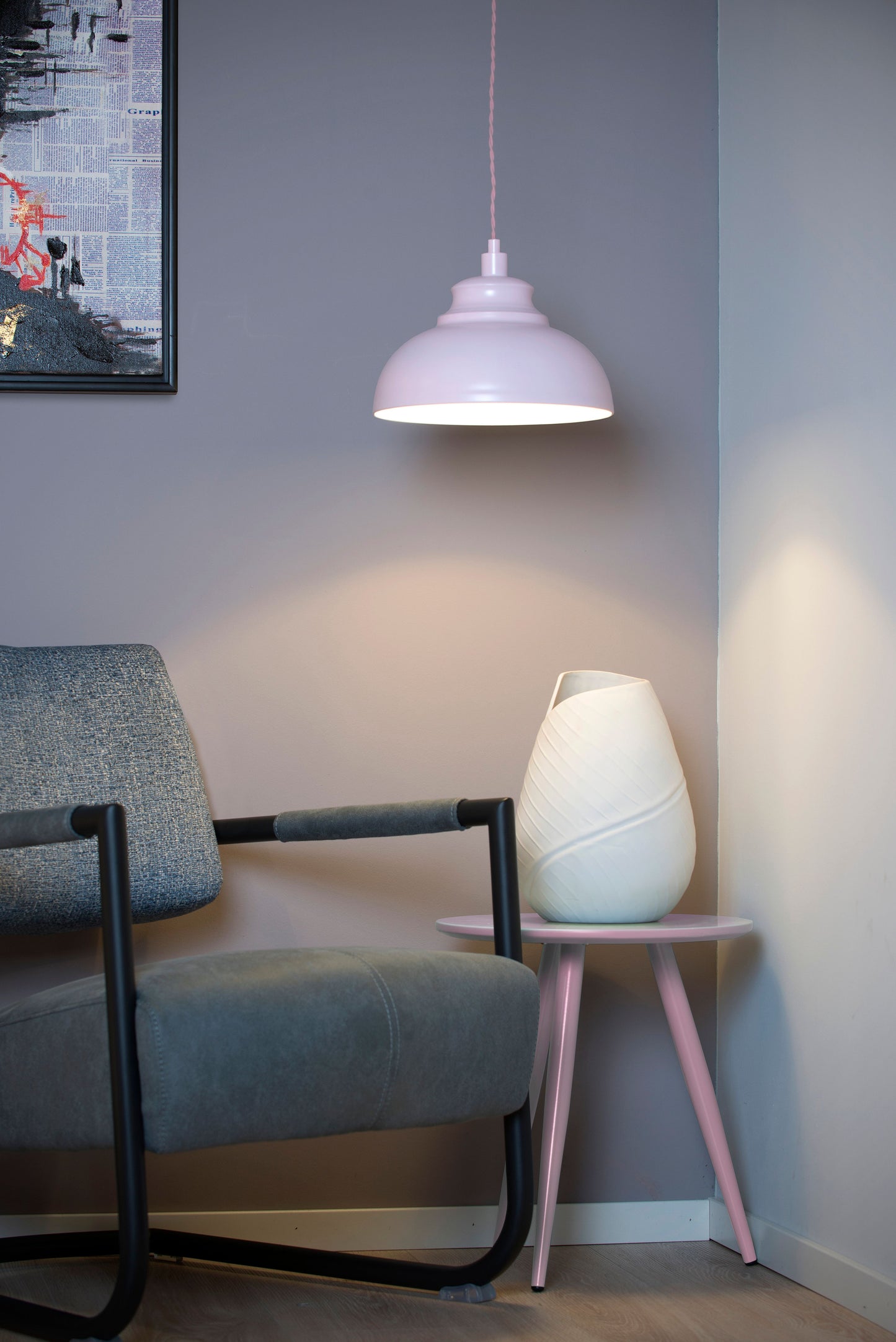 Lucide ISLA - Pendant light - Ø 29 cm - 1xE14 - Pink