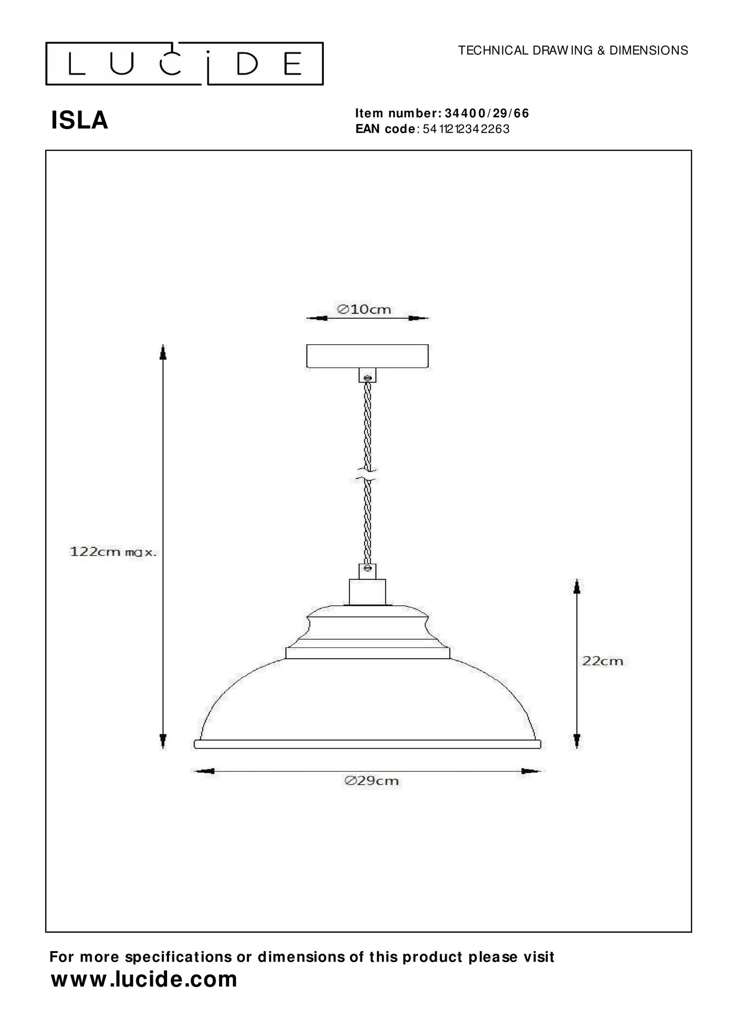 Lucide ISLA - Pendant light - Ø 29 cm - 1xE14 - Pink