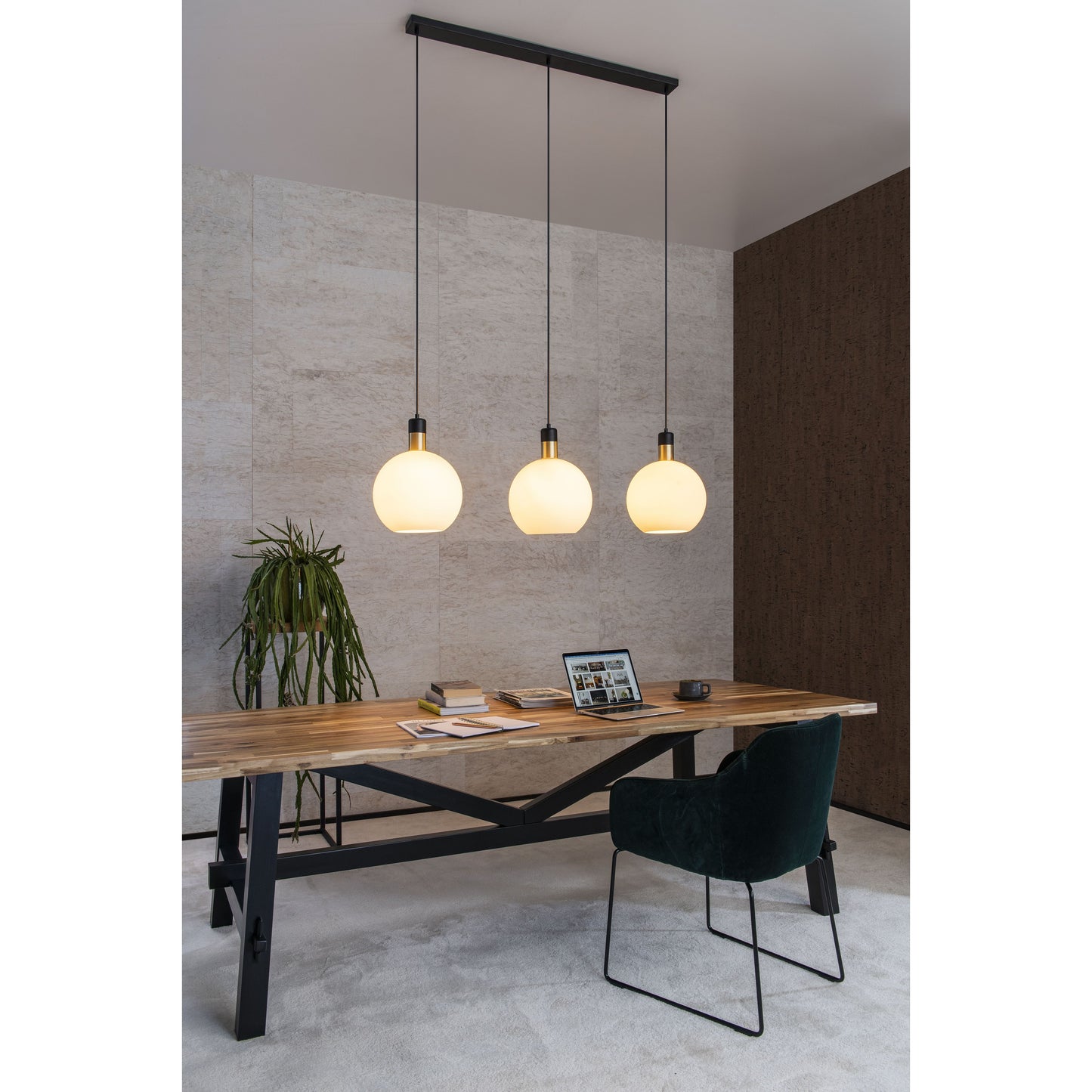 Lucide JULIUS - Pendant light - 3xE27 - Opal