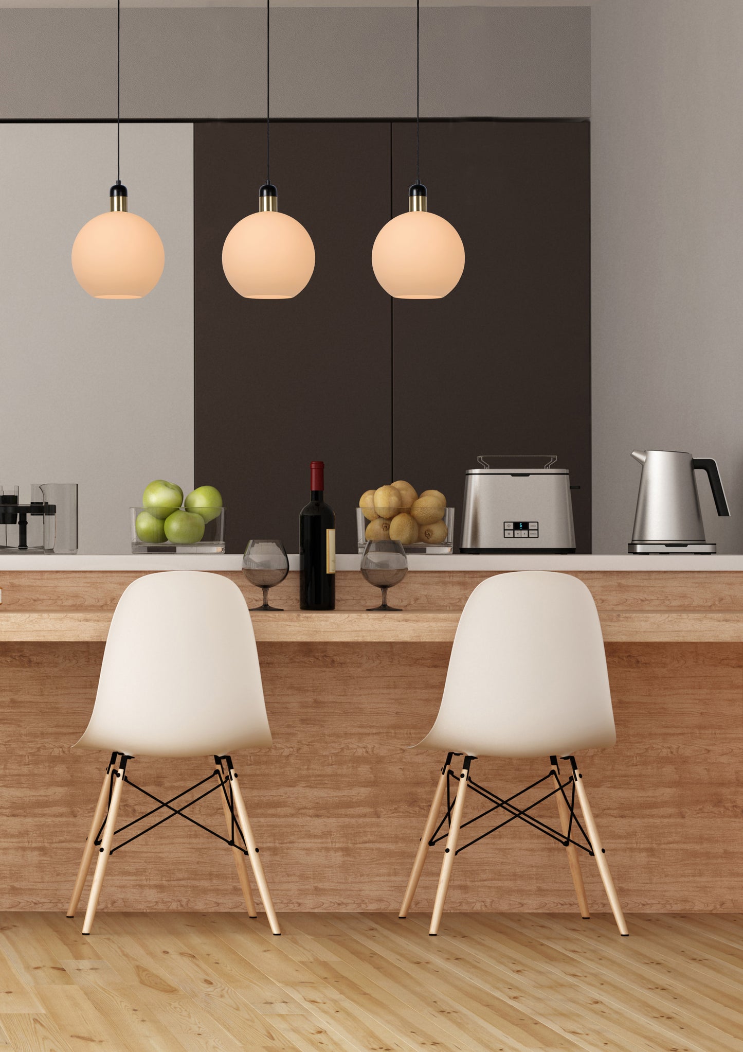 Lucide JULIUS - Pendant light - 3xE27 - Opal