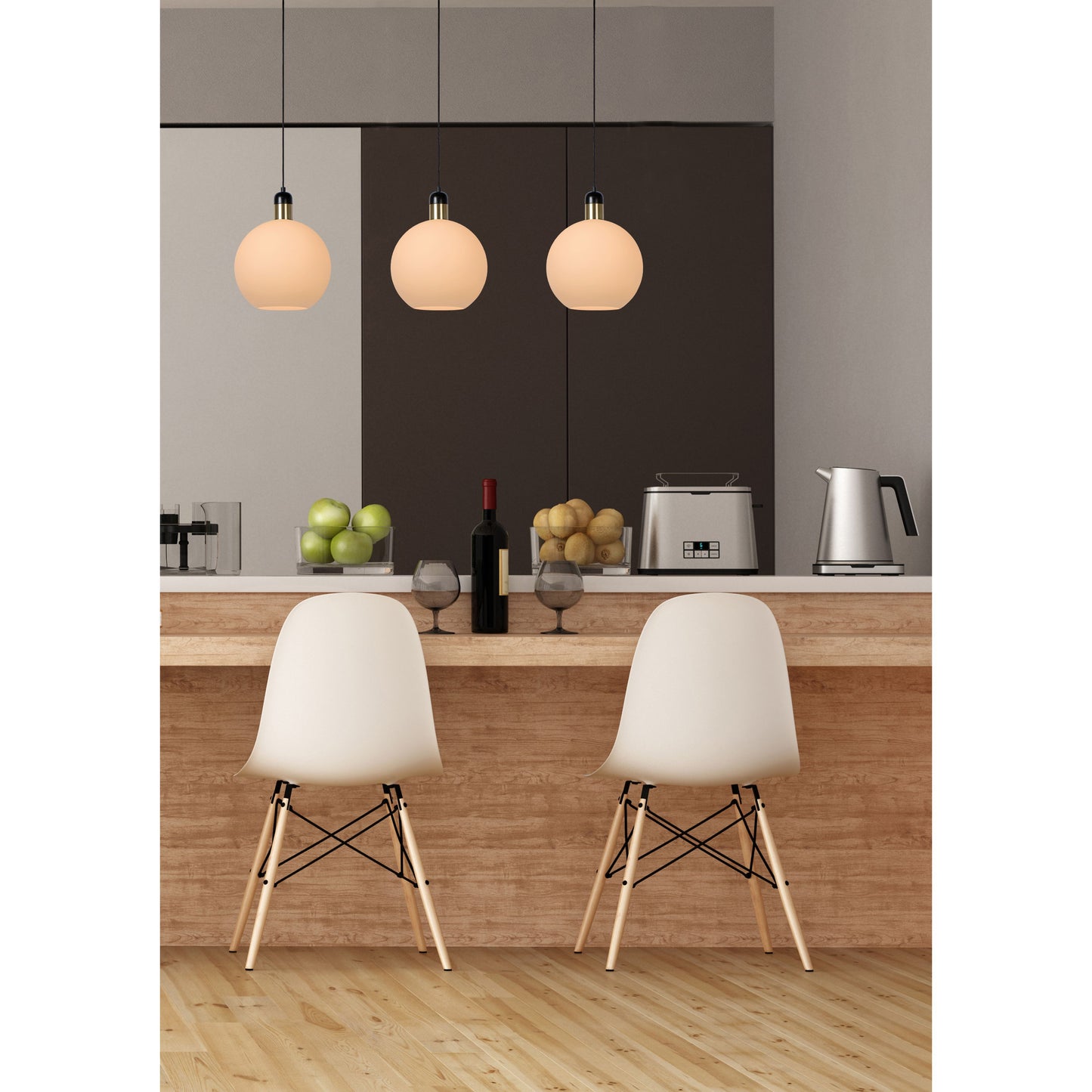 Lucide JULIUS - Pendant light - 3xE27 - Opal