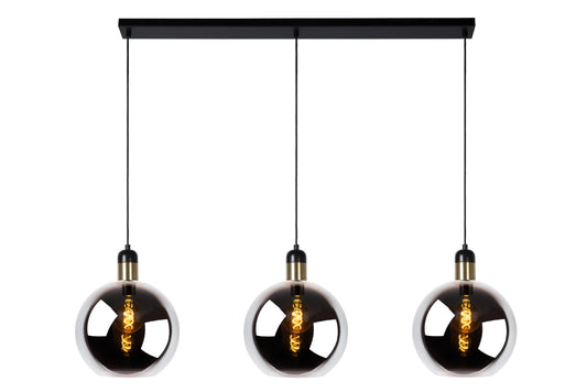 Lucide JULIUS - Pendant light - 3xE27 - Smoke Grey