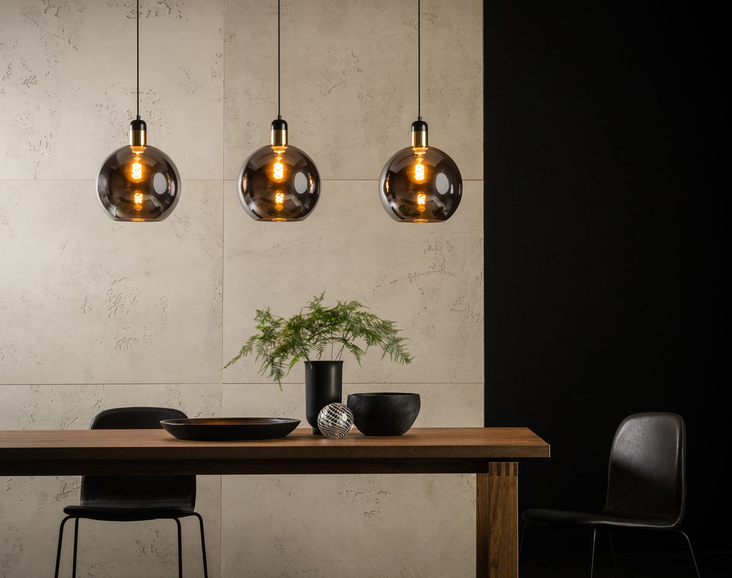 Lucide JULIUS - Pendant light - 3xE27 - Smoke Grey