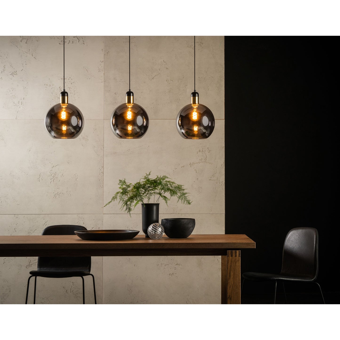 Lucide JULIUS - Pendant light - 3xE27 - Smoke Grey