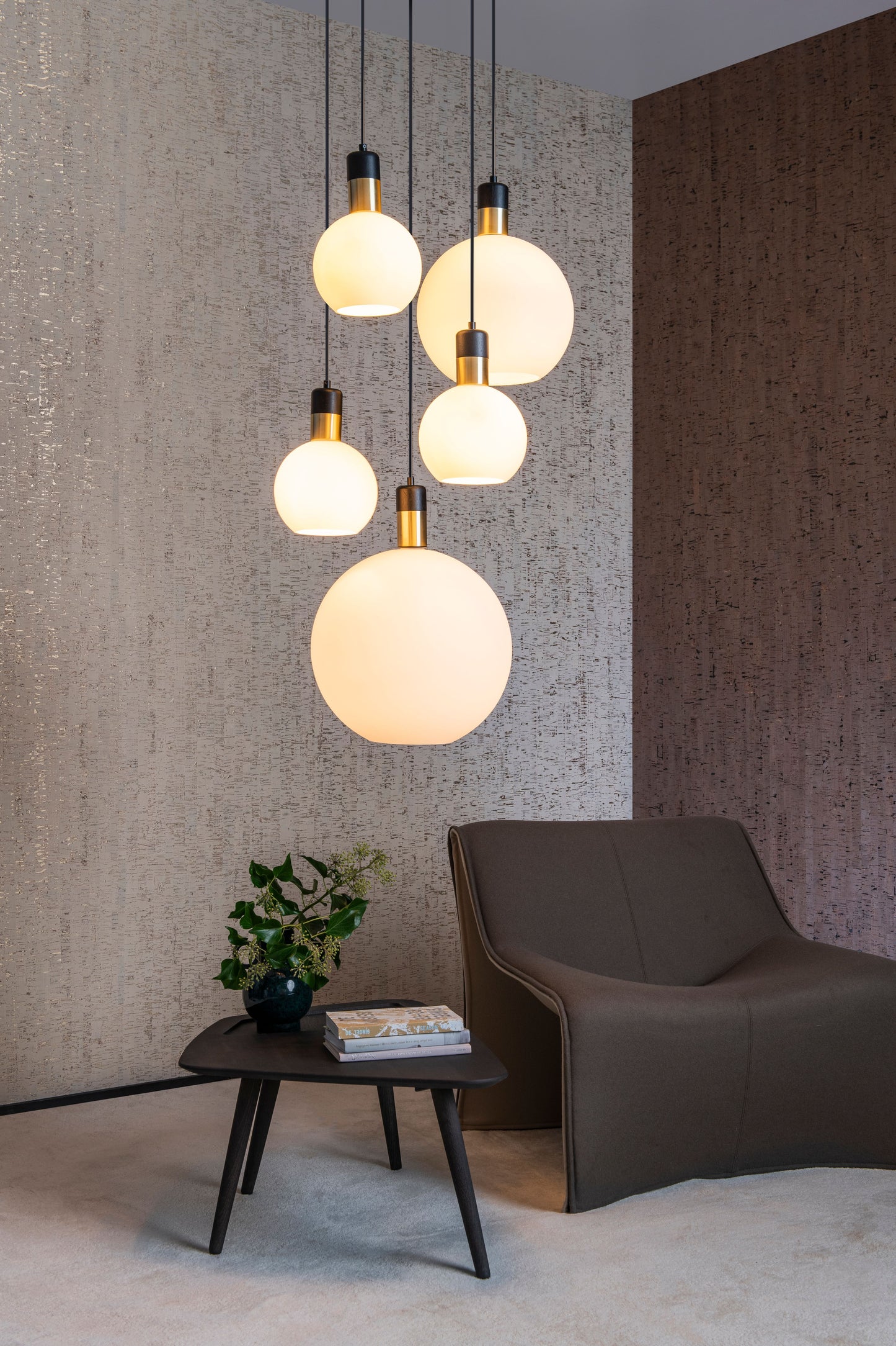 Lucide JULIUS - Pendant light - 5xE27 - Opal