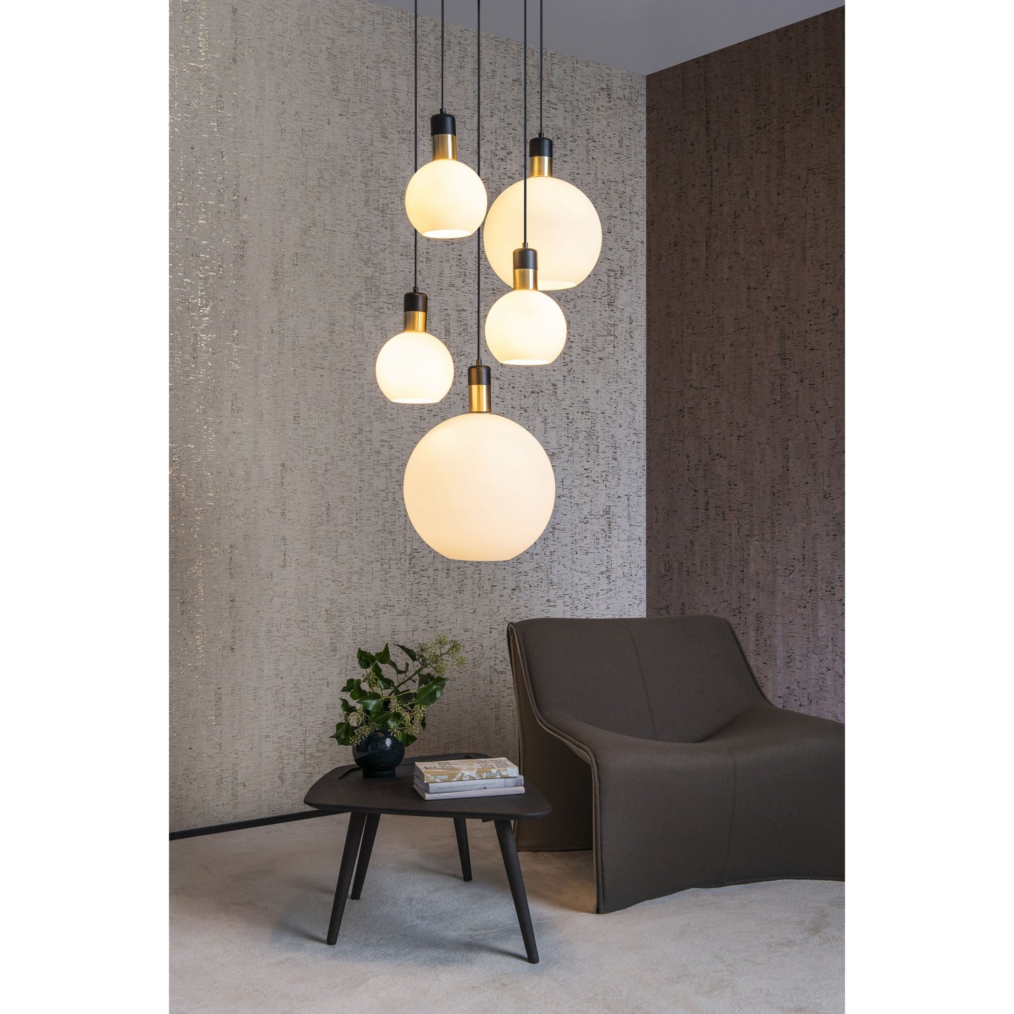 Lucide JULIUS - Pendant light - 5xE27 - Opal