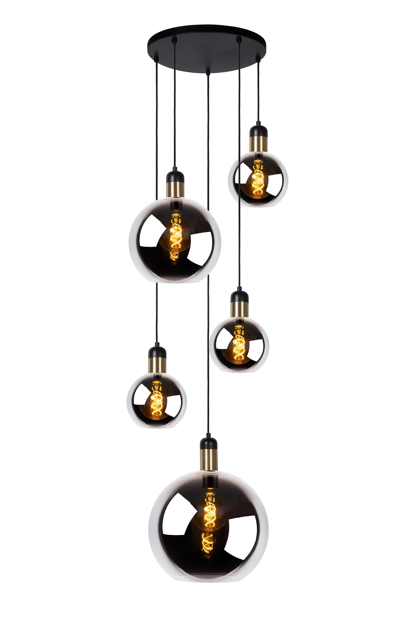 Lucide JULIUS - Pendant light - 5xE27 - Smoke Grey