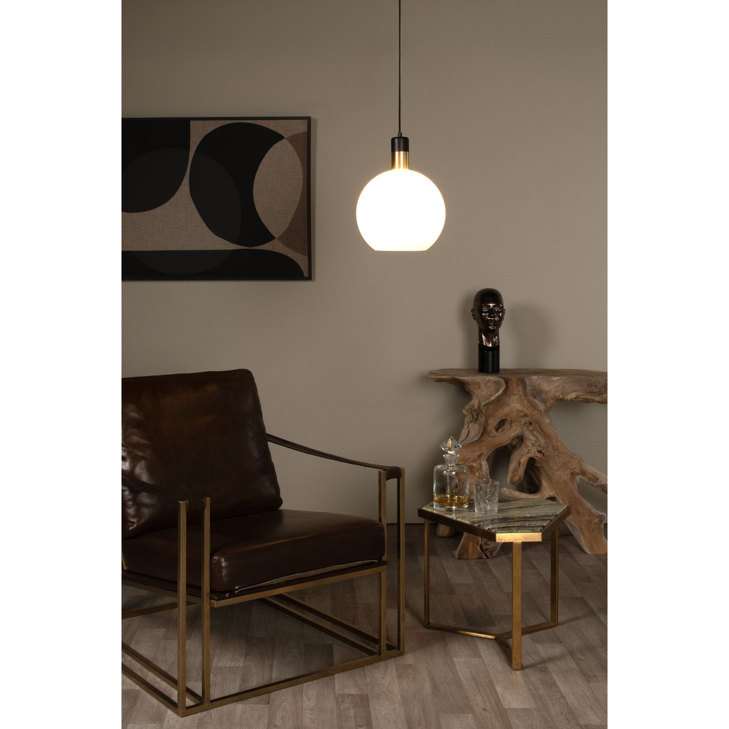 Lucide JULIUS - Pendant light - Ø 20 cm - 1xE27 - Opal