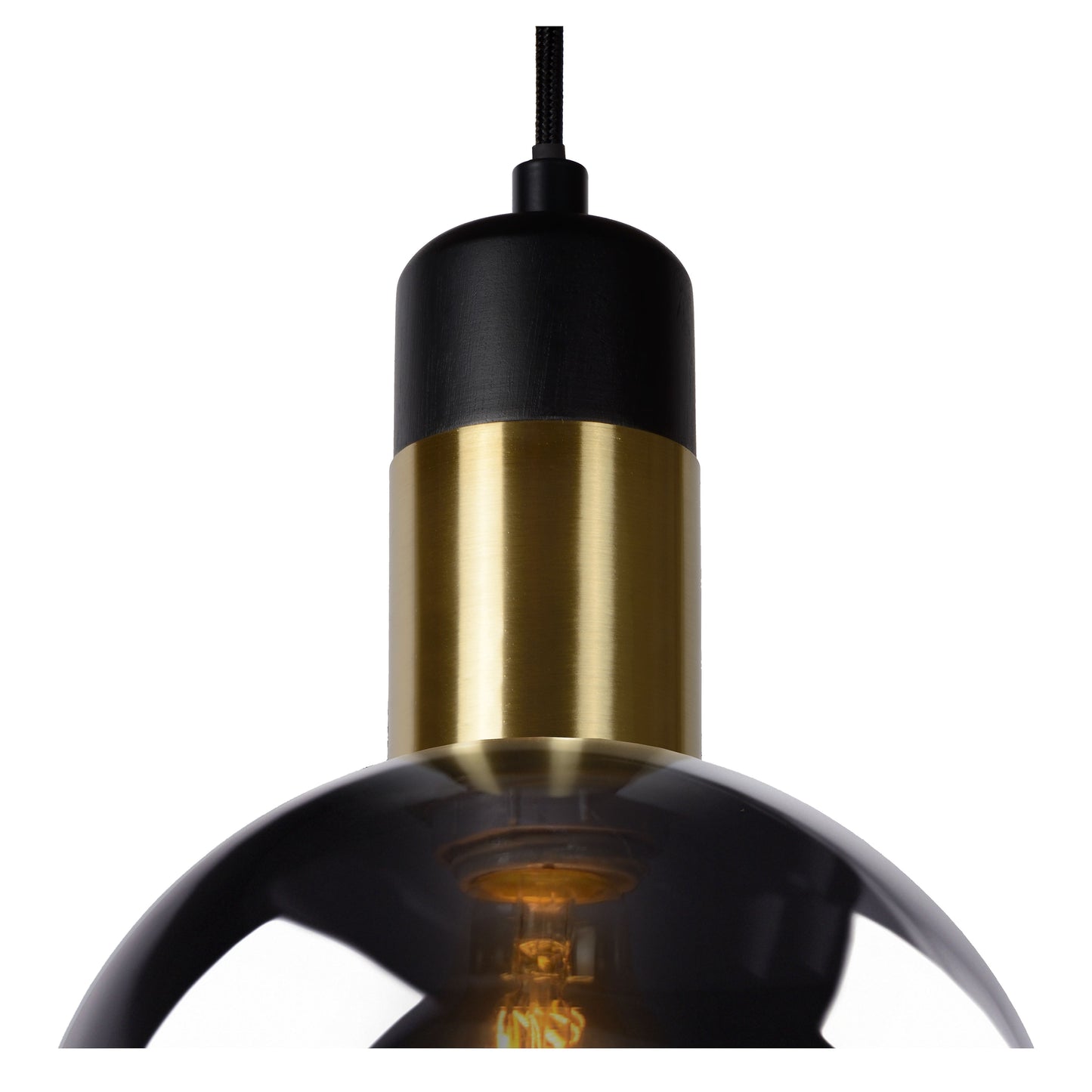 Lucide JULIUS - Pendant light - Ø 28 cm - 1xE27 - Smoke Grey