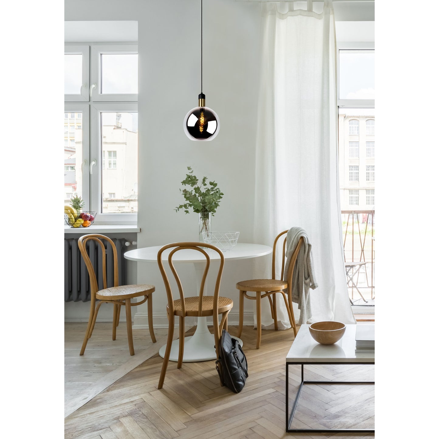 Lucide JULIUS - Pendant light - Ø 28 cm - 1xE27 - Smoke Grey