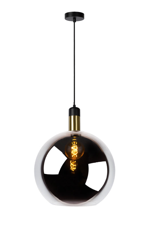 Lucide JULIUS - Pendant light - Ø 40 cm - 1xE27 - Smoke Grey