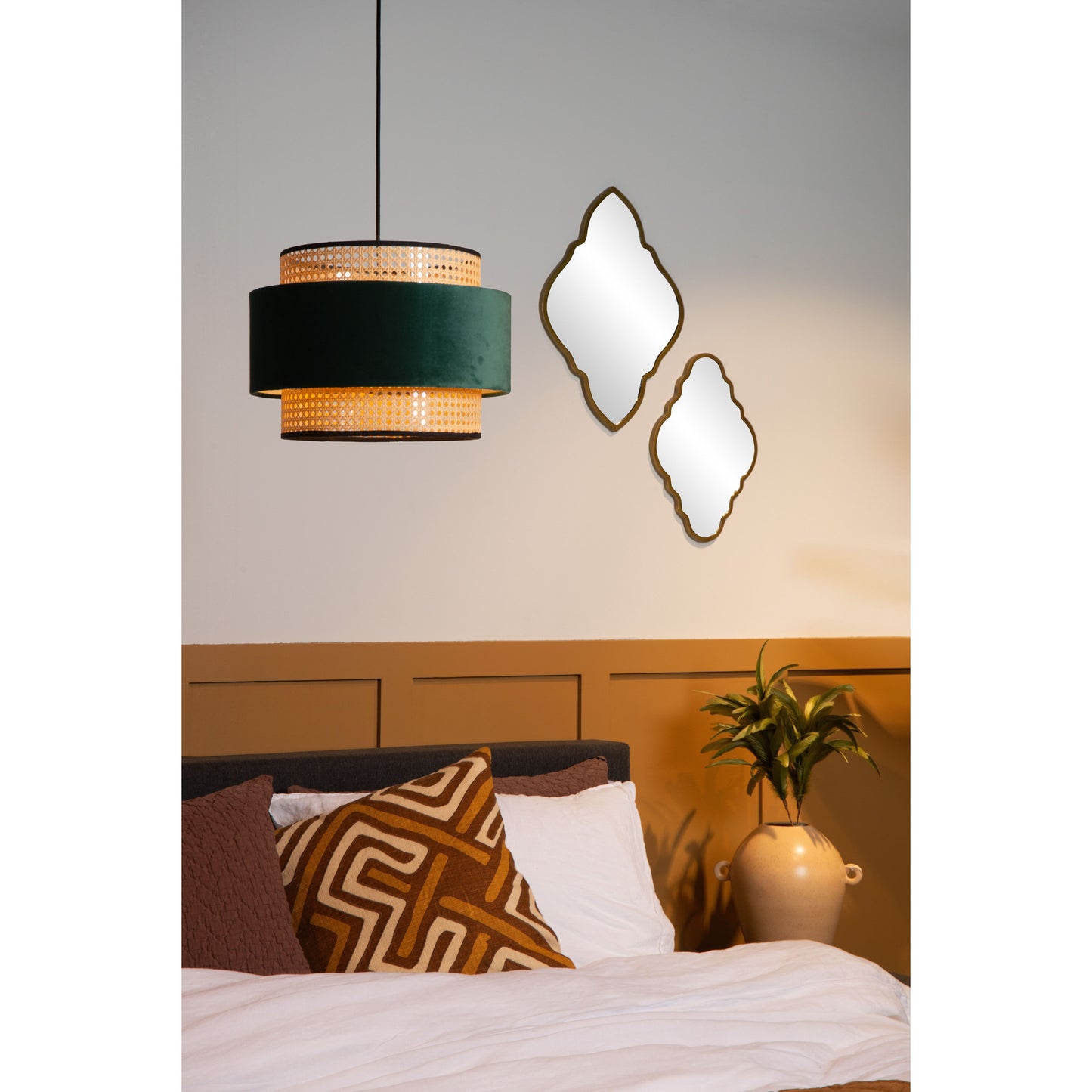 Lucide JAVOR - Pendant light - Ø 38 cm - 1xE27 - Green