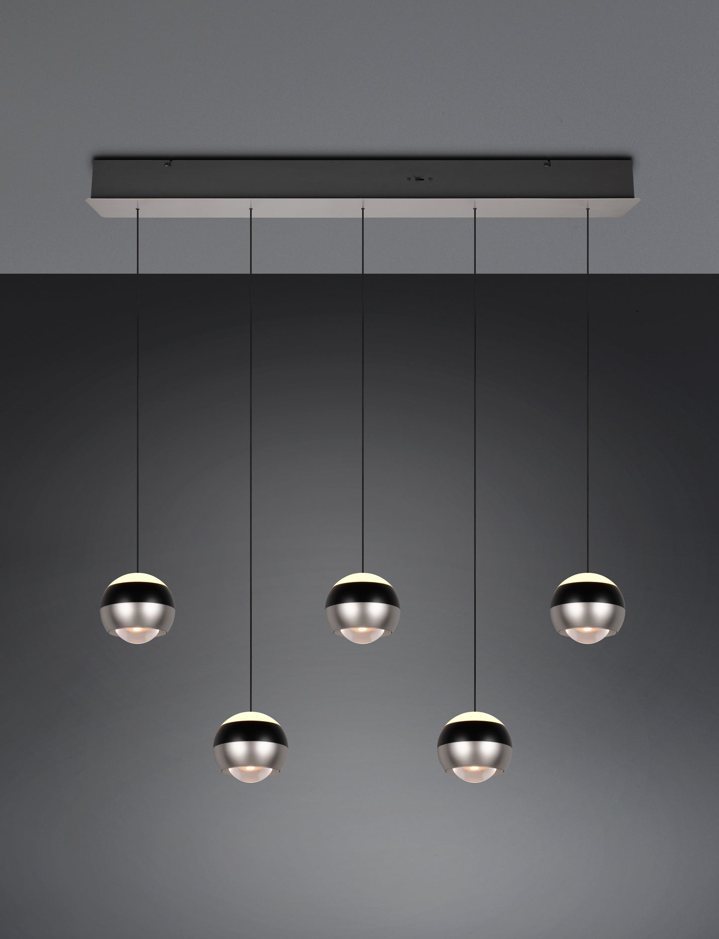 Orbit  - Pendant - Matt Black & Satin Nickel - TRIO Select