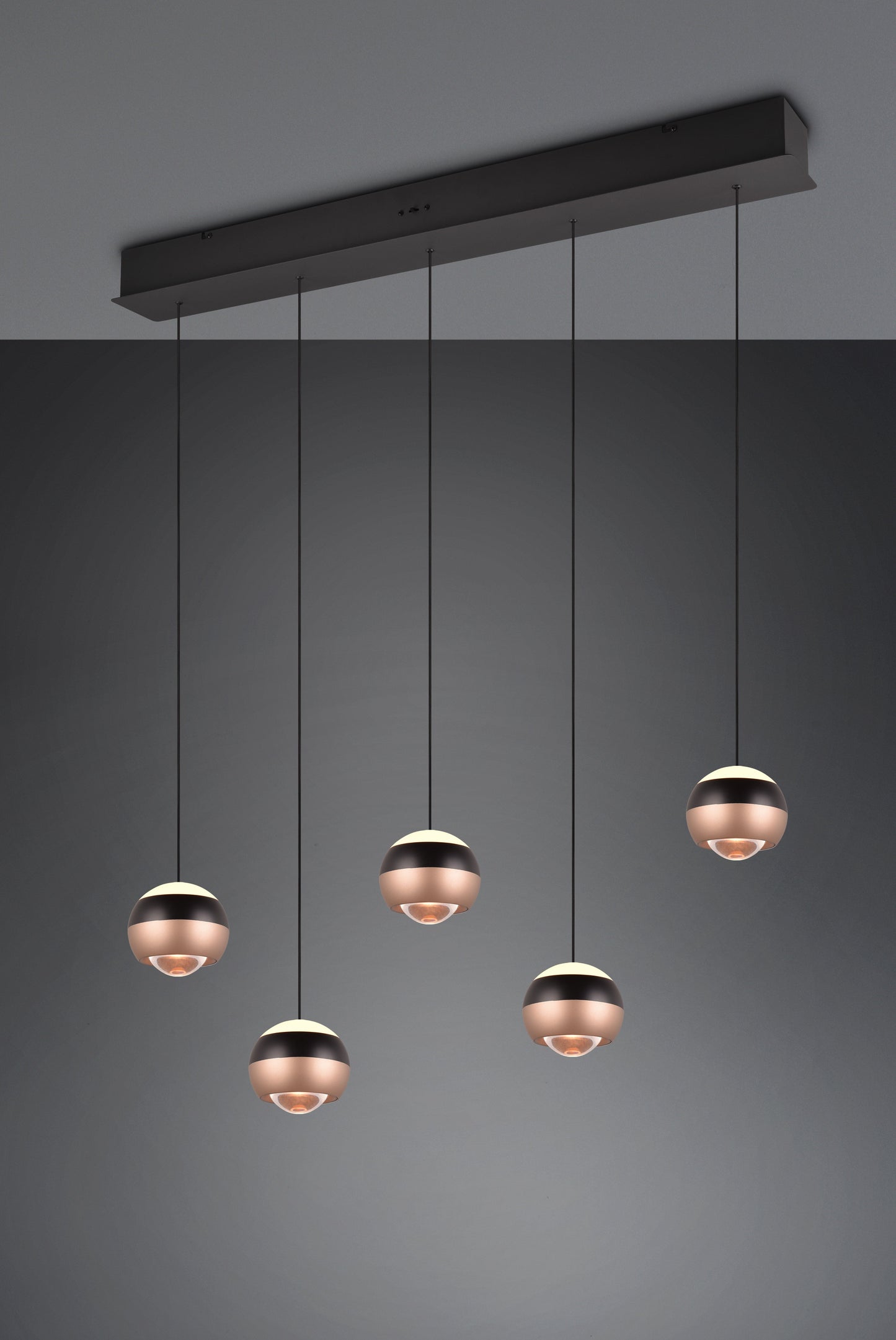 Orbit  - Pendant - Matt Black & Coffee - TRIO Select