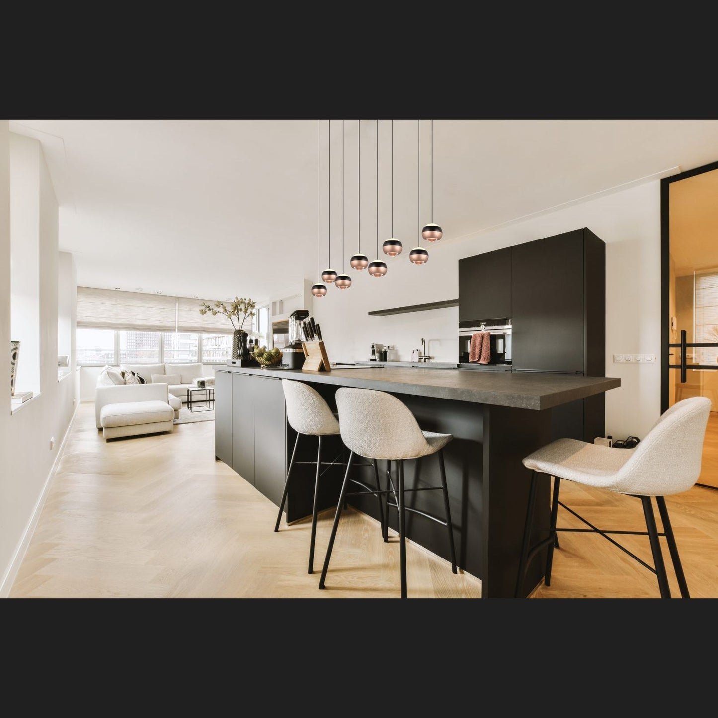 Orbit  - Pendant - Black Matt - TRIO Select