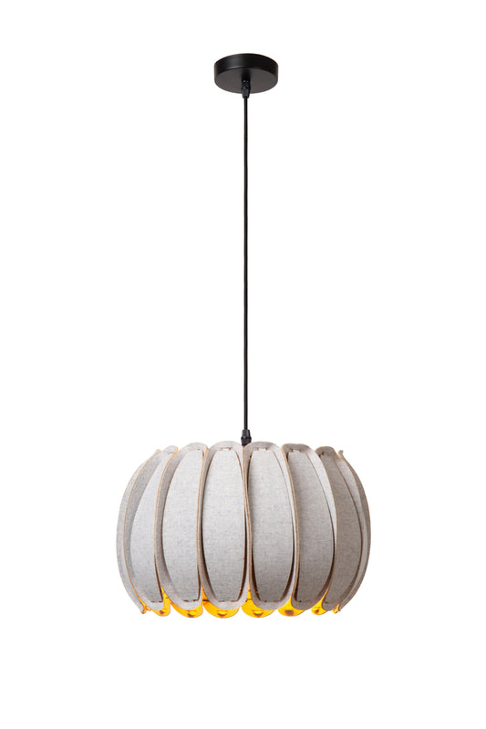 Lucide SPENCER - Pendant light - Ø 30 cm - 1xE27 - Grey