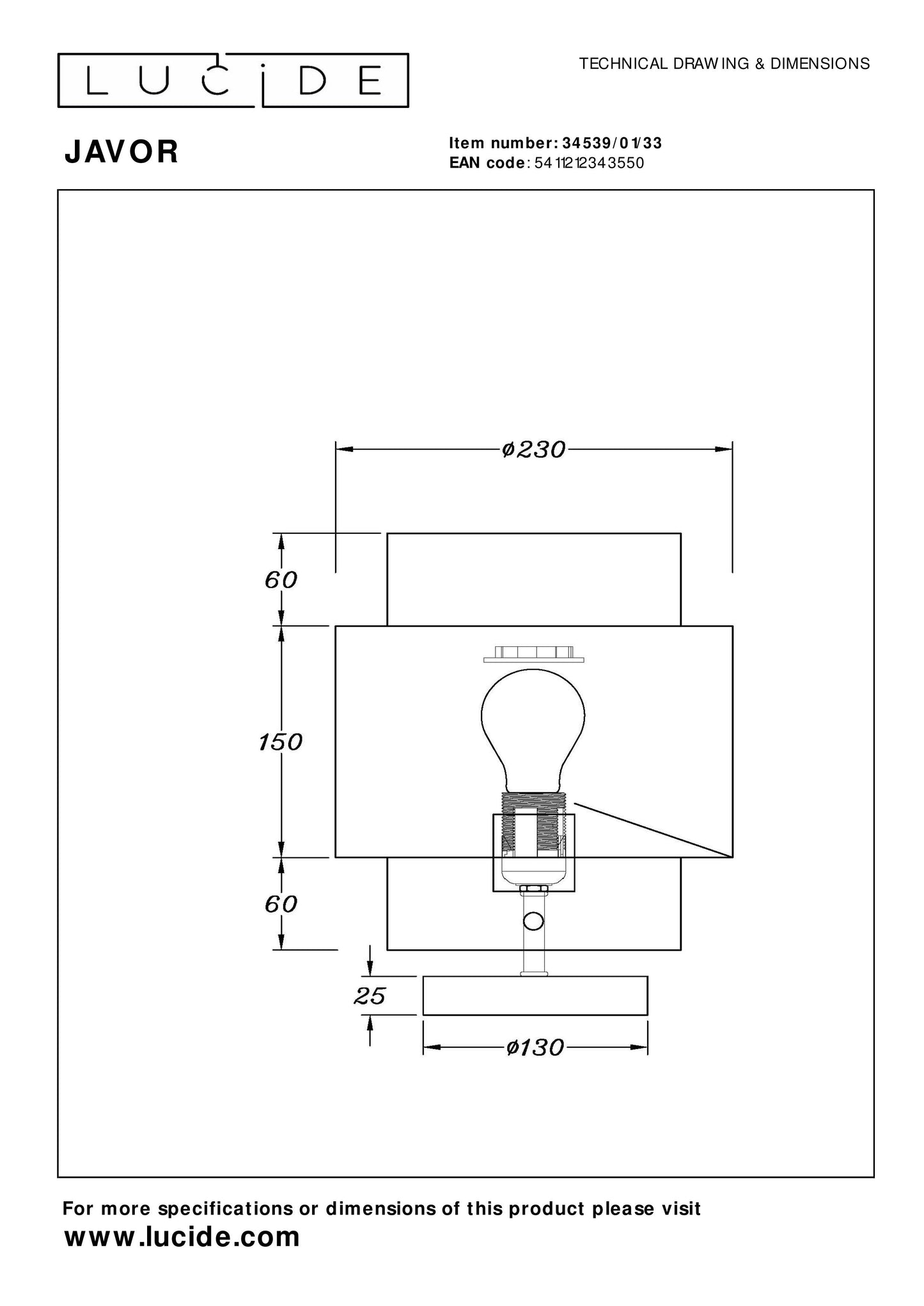 Lucide JAVOR - Table lamp - Ø 23 cm - 1xE27 - Green