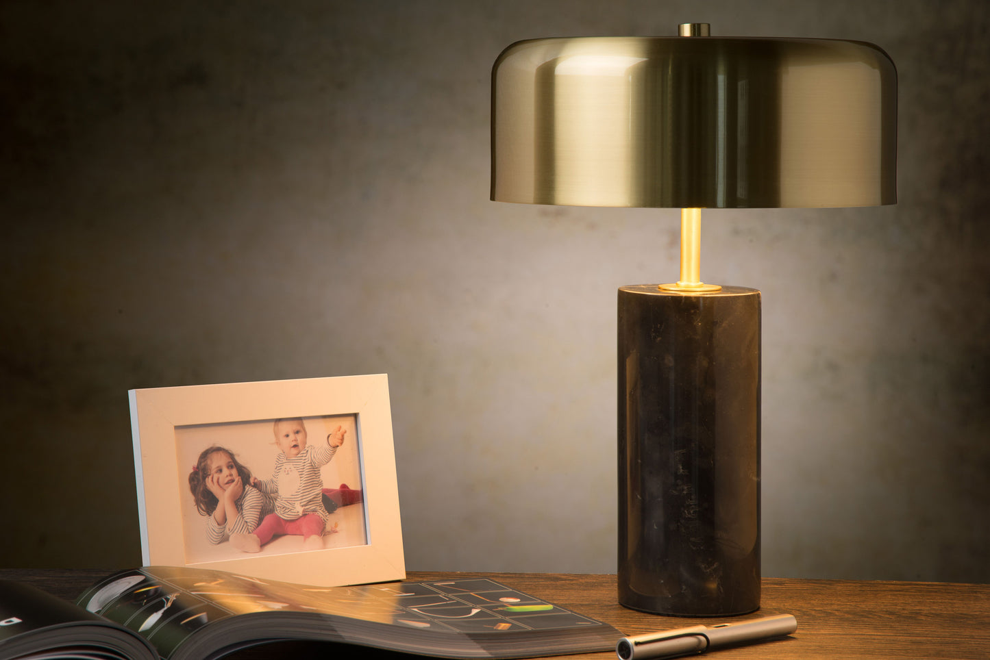 Lucide MIRASOL - Table lamp - Ø 25 cm - 3xG9 - Black