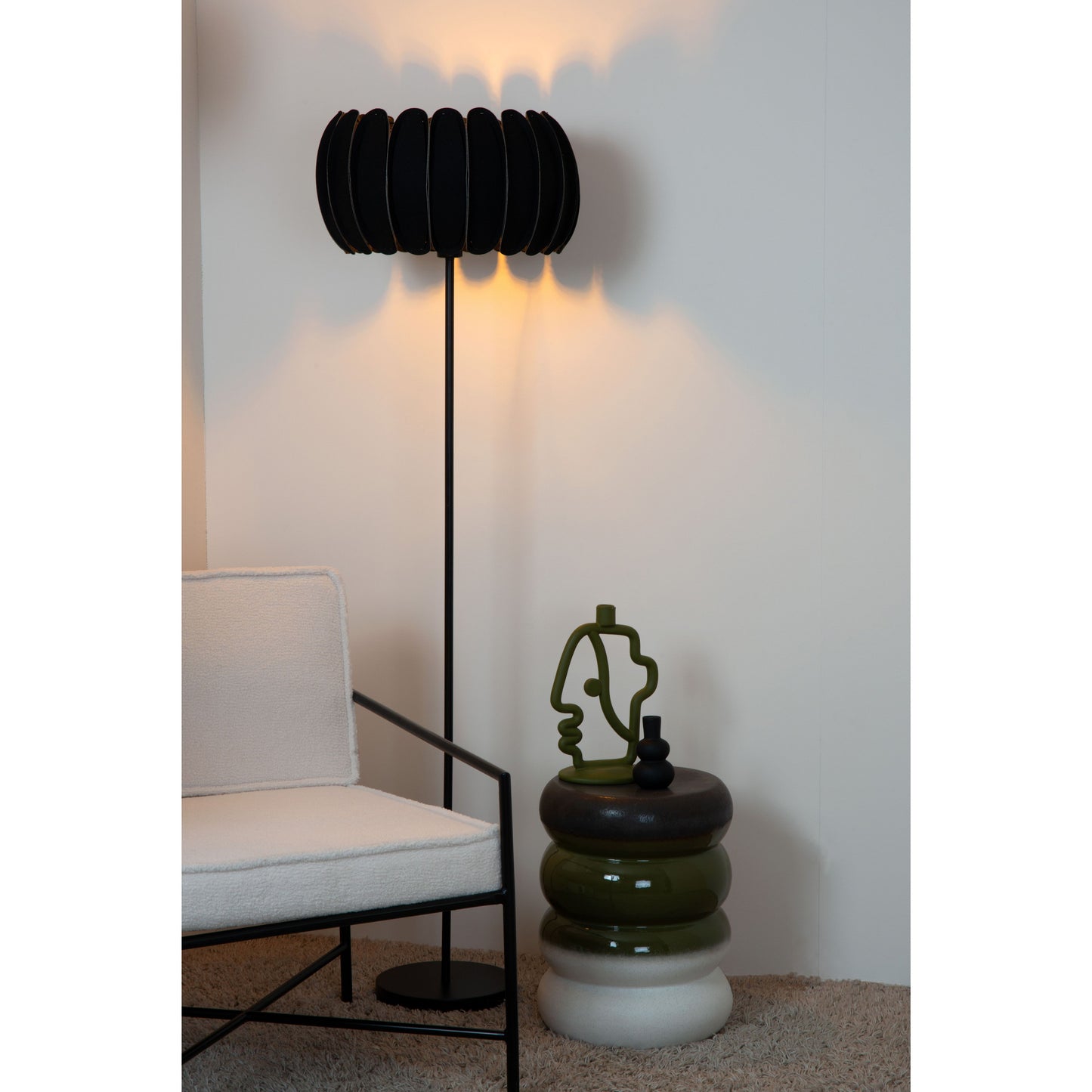 Lucide SPENCER - Floor lamp - Ø 40 cm - 1xE27 - Black