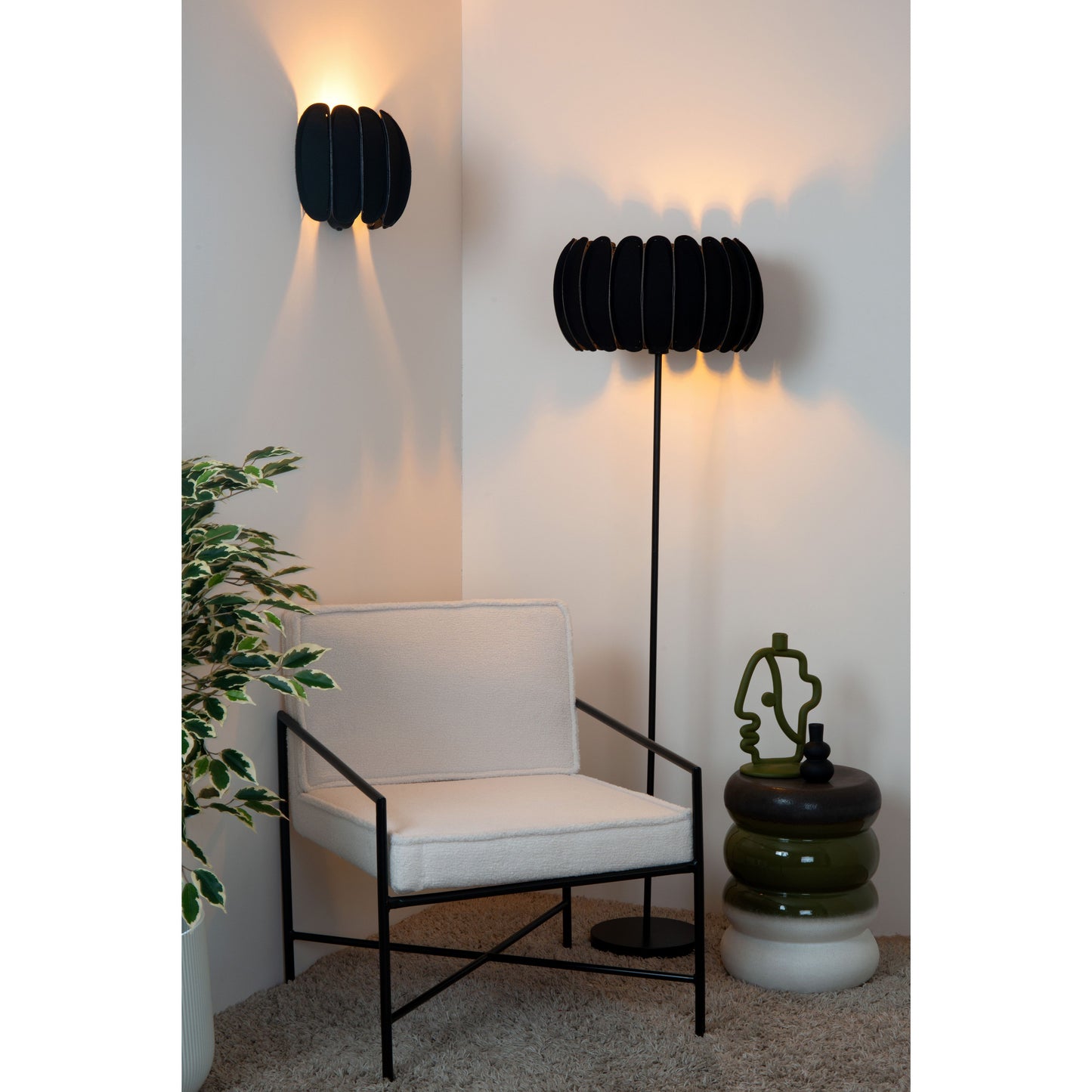 Lucide SPENCER - Floor lamp - Ø 40 cm - 1xE27 - Black