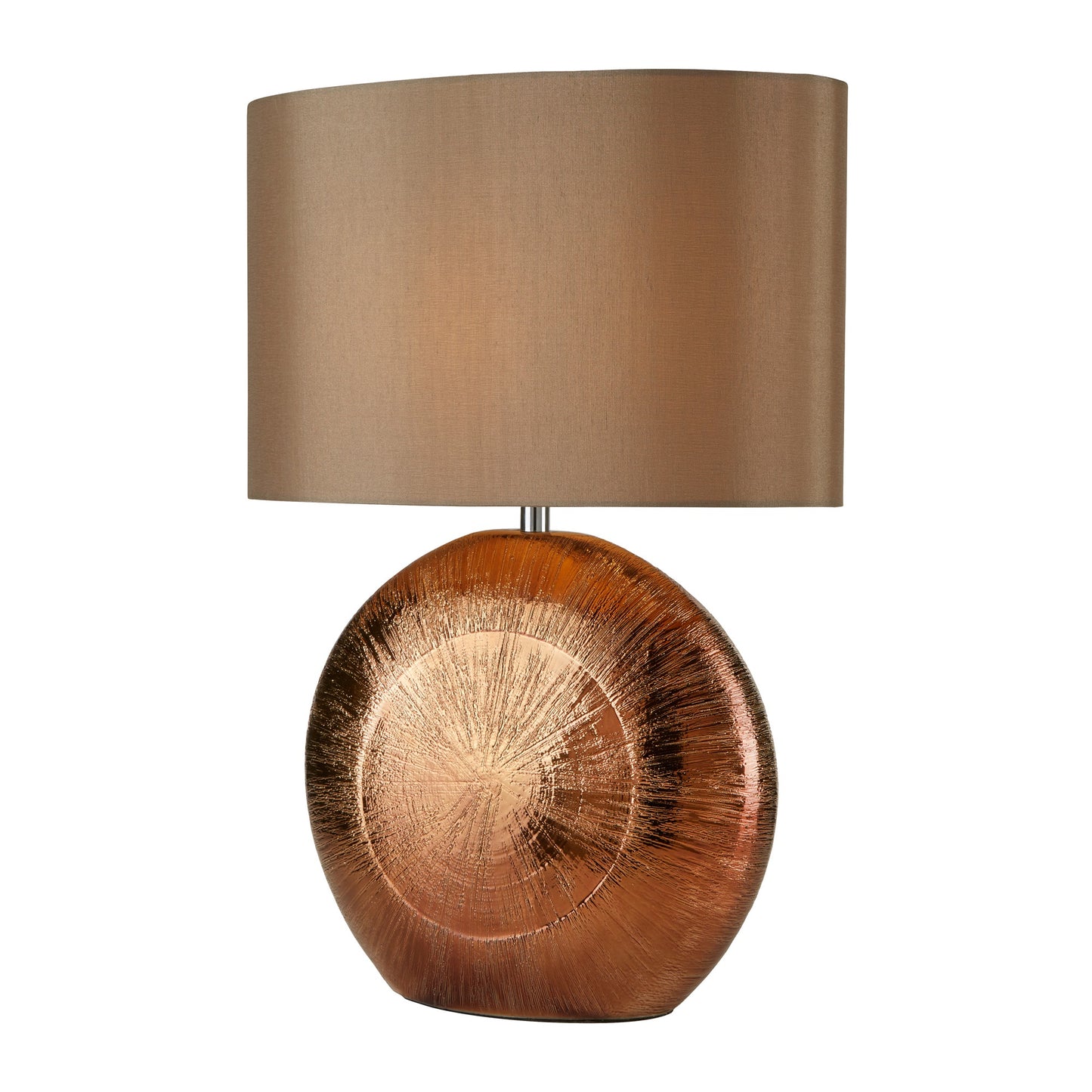 Lux & Belle Table Lamp - Ceramic Bronze & Fabric Shade