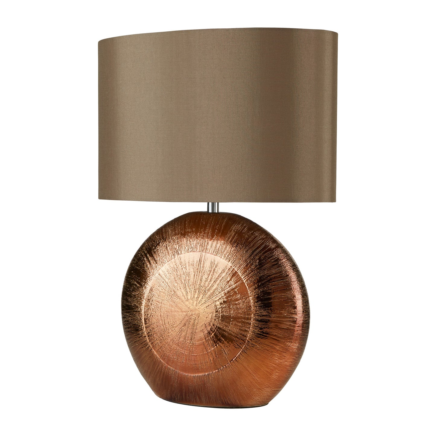 Lux & Belle Table Lamp - Ceramic Bronze & Fabric Shade