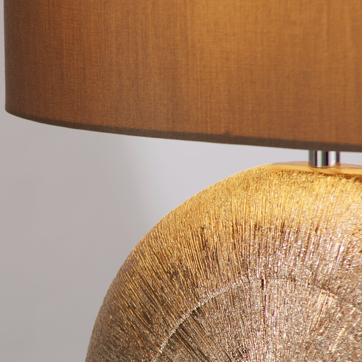 Lux & Belle Table Lamp - Ceramic Bronze & Fabric Shade