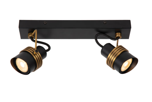 Lucide TUNDRAN - Ceiling spotlight - 2xGU10 - Black