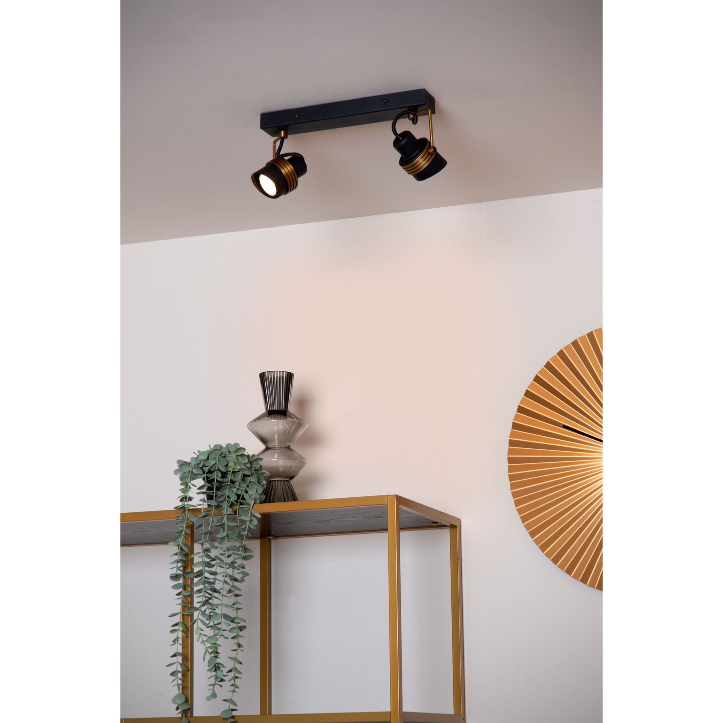 Lucide TUNDRAN - Ceiling spotlight - 2xGU10 - Black