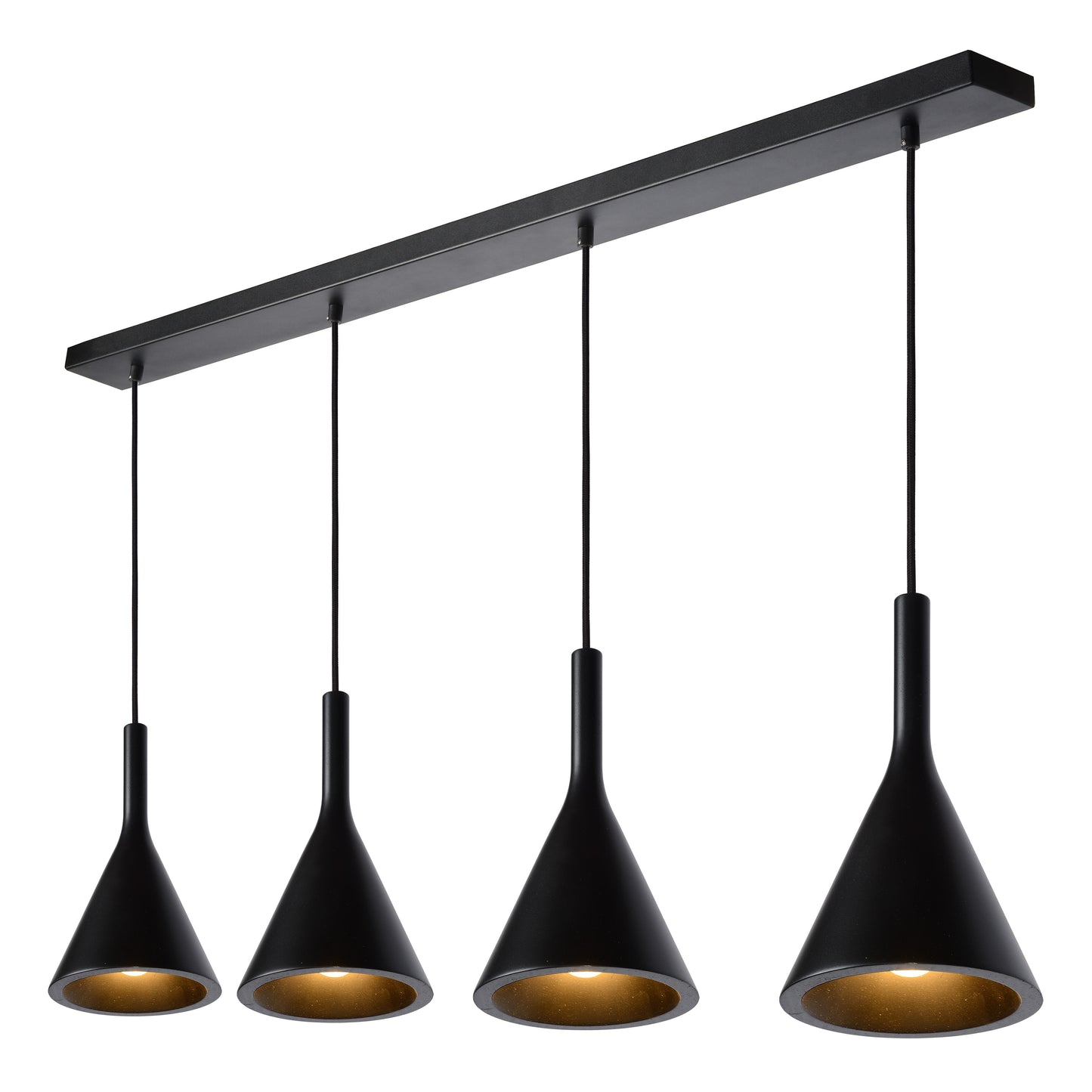 Lucide GIPSY - Pendant light - 4xE27 - Black