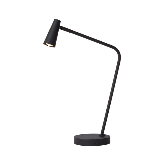 Lucide STIRLING - Rechargeable Table lamp - Battery pack/batteries - LED Dim. - 1x3W 2700K - 3 StepDim - Black