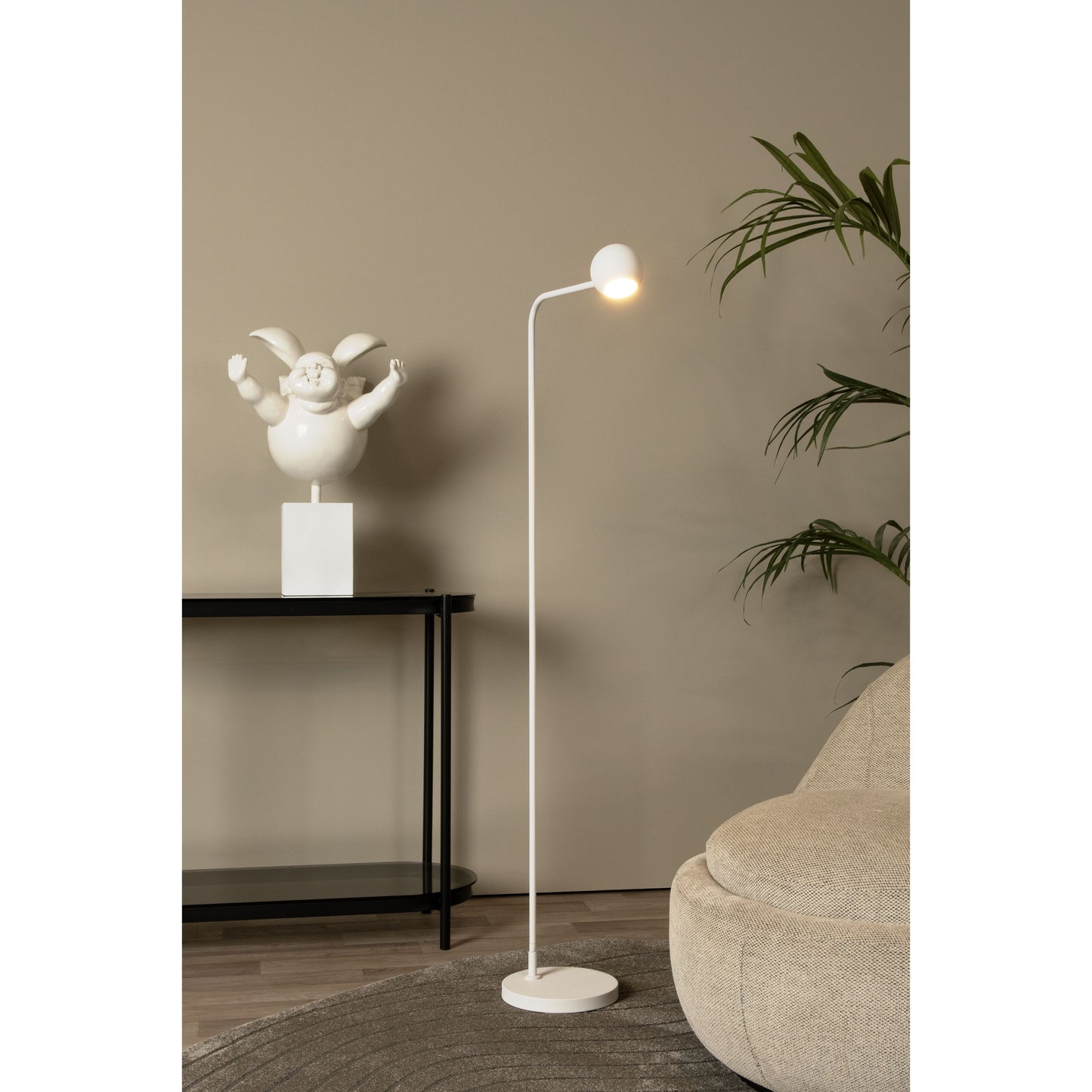 Lucide COMET - Rechargeable Floor lamp - Battery pack/batteries - LED Dim. - 1x3W 2700K - 3 StepDim - White