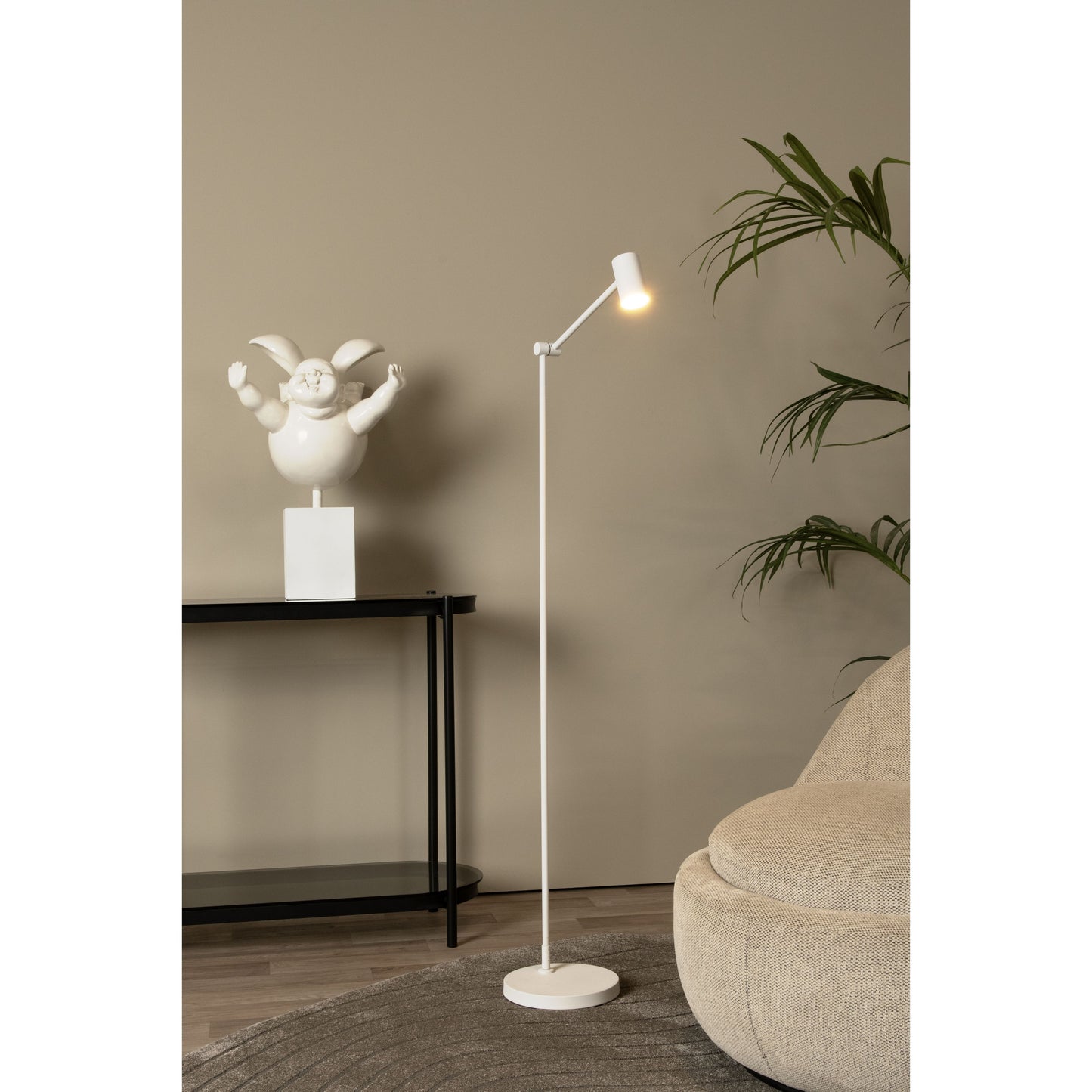 Lucide TIPIK - Rechargeable Floor lamp - Battery pack/batteries - LED Dim. - 1x3W 2700K - 3 StepDim - White