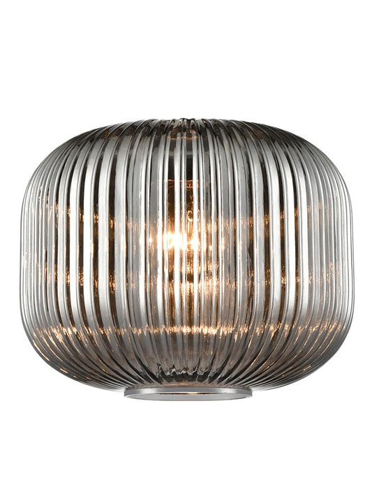 Ribbed Smoked Glass 255mm