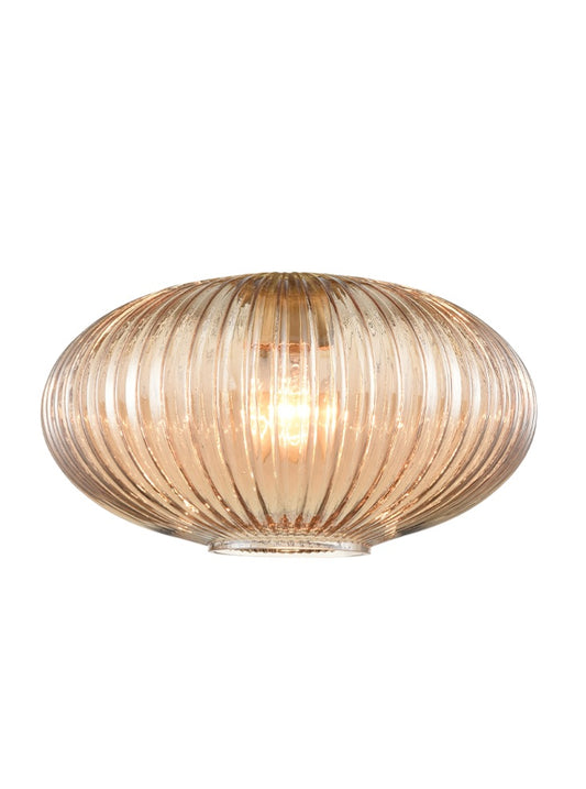Ribbed Amber Glass 300mm