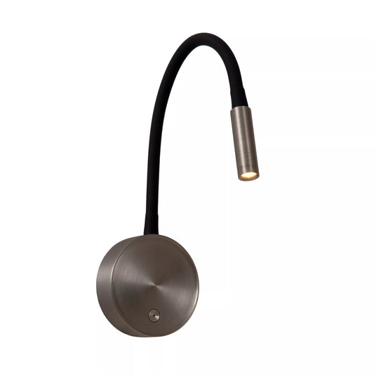 Lucide ASJA - Rechargeable Wall spotlight / Wall light - Battery pack- LED 3 StepDim - 1x3W 2700K - Grey iron | Premium
