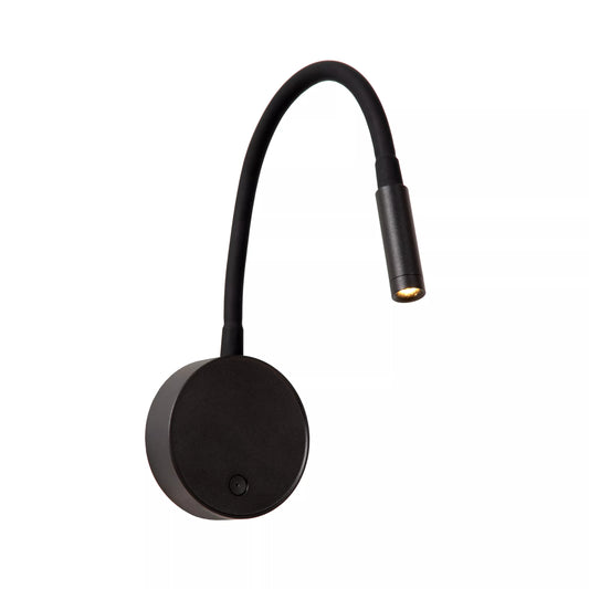 Lucide ASJA - Rechargeable Wall spotlight / Wall light - Battery pack- LED 3 StepDim - 1x3W 2700K - Black | Premium