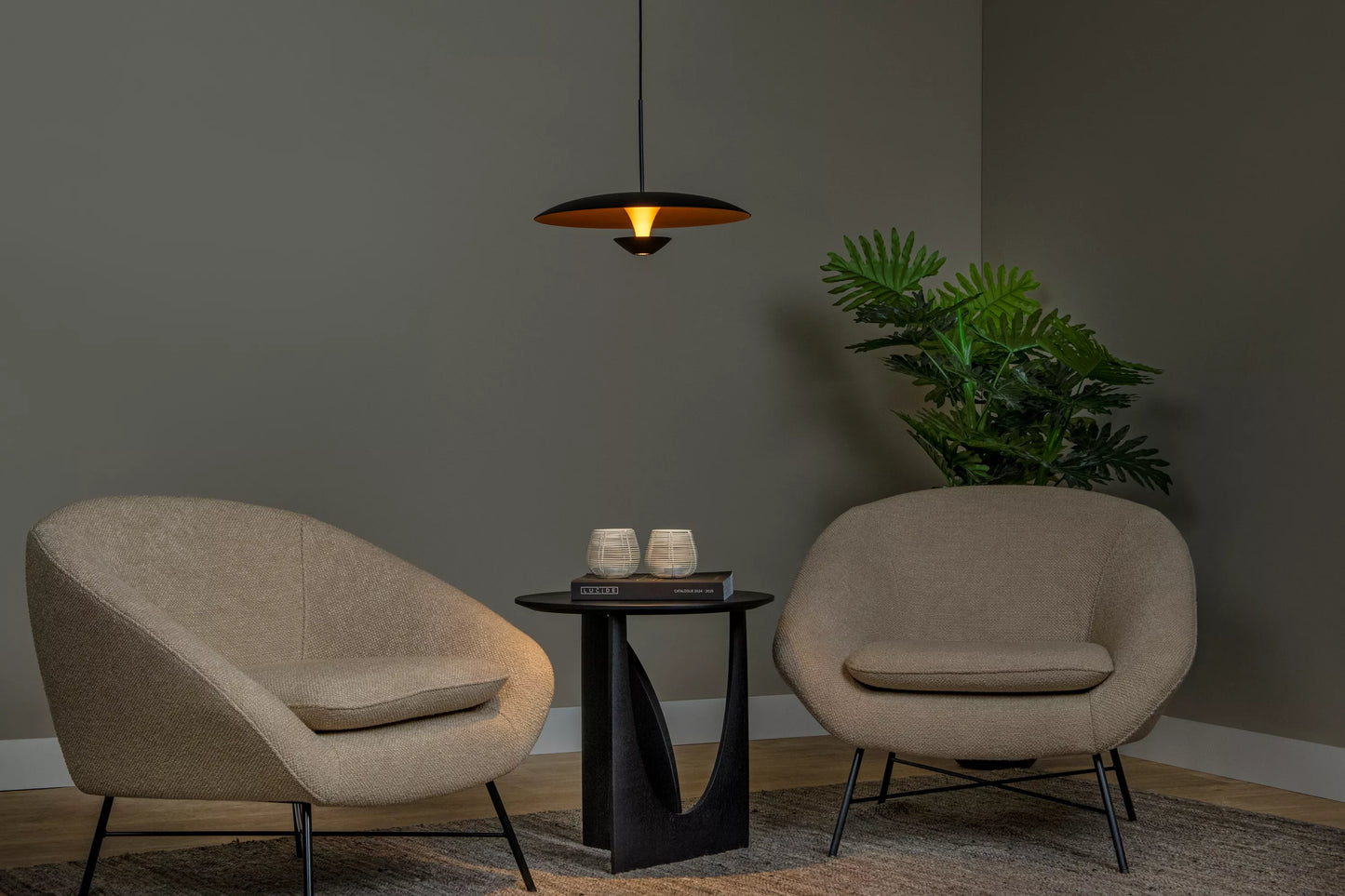 Lucide KENNETH - Pendant light - Ø 40 cm - LED Dim. - 1x12W 2700K - Black | Premium