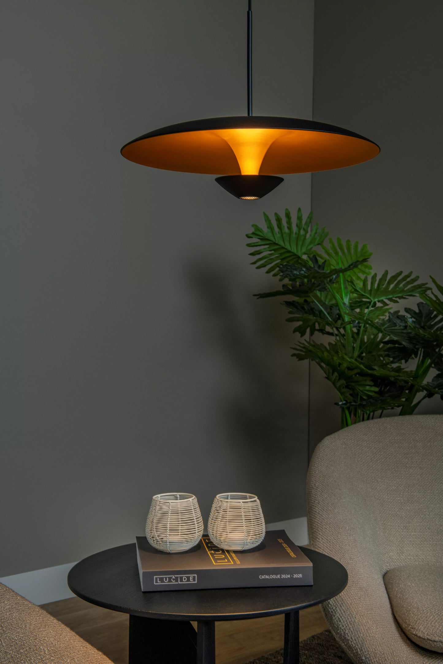 Lucide KENNETH - Pendant light - Ø 40 cm - LED Dim. - 1x12W 2700K - Black | Premium