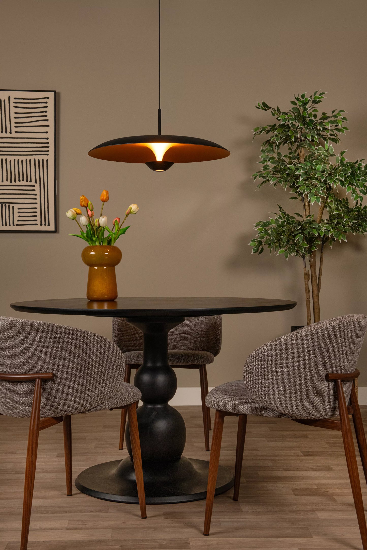Lucide KENNETH - Pendant light - Ø 60 cm - LED Dim. - 1x12W 2700K - Black | Premium