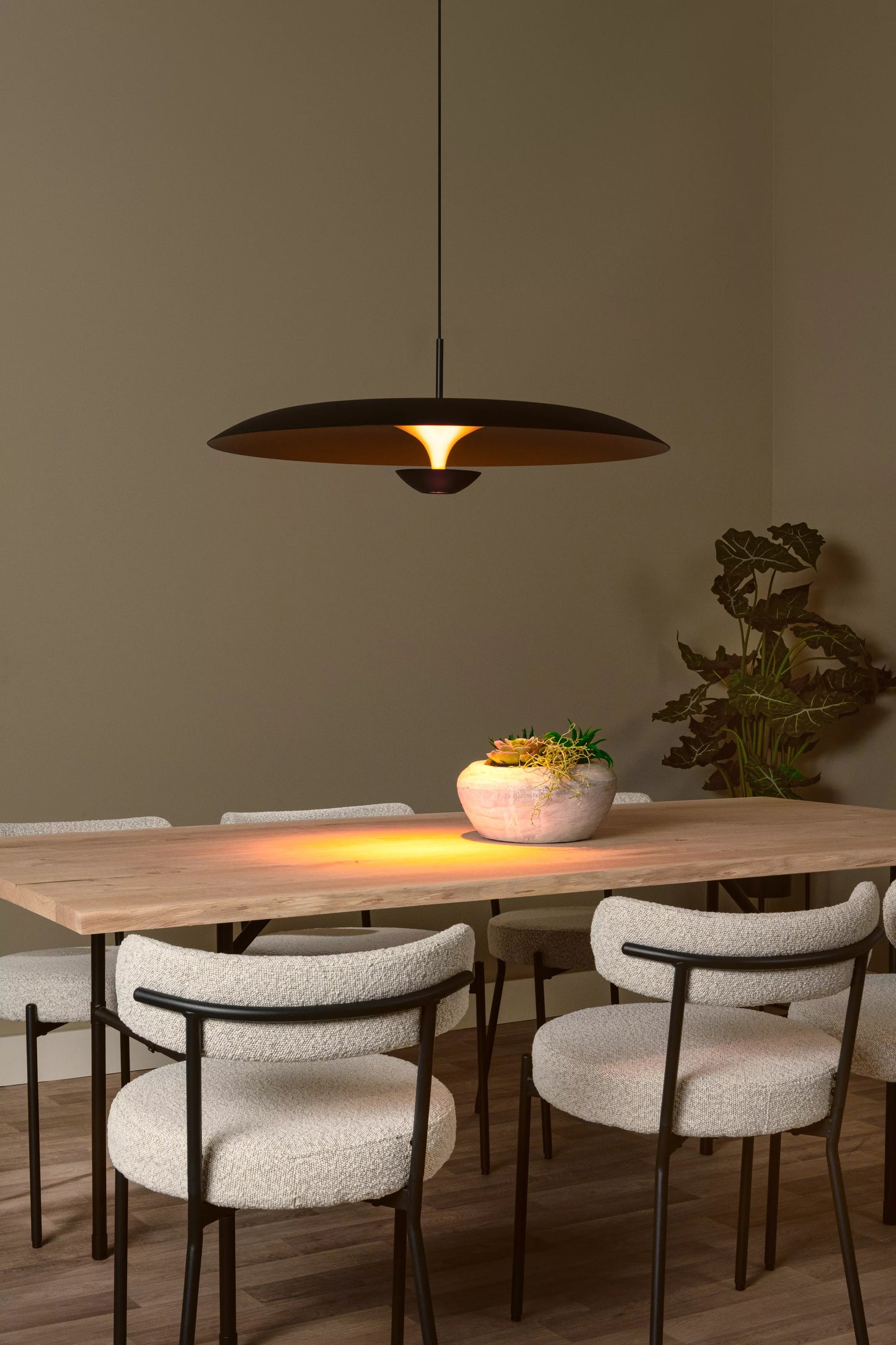 Lucide KENNETH - Pendant light - Ø 80 cm - LED Dim. - 1x22W 2700K - Black | Premium