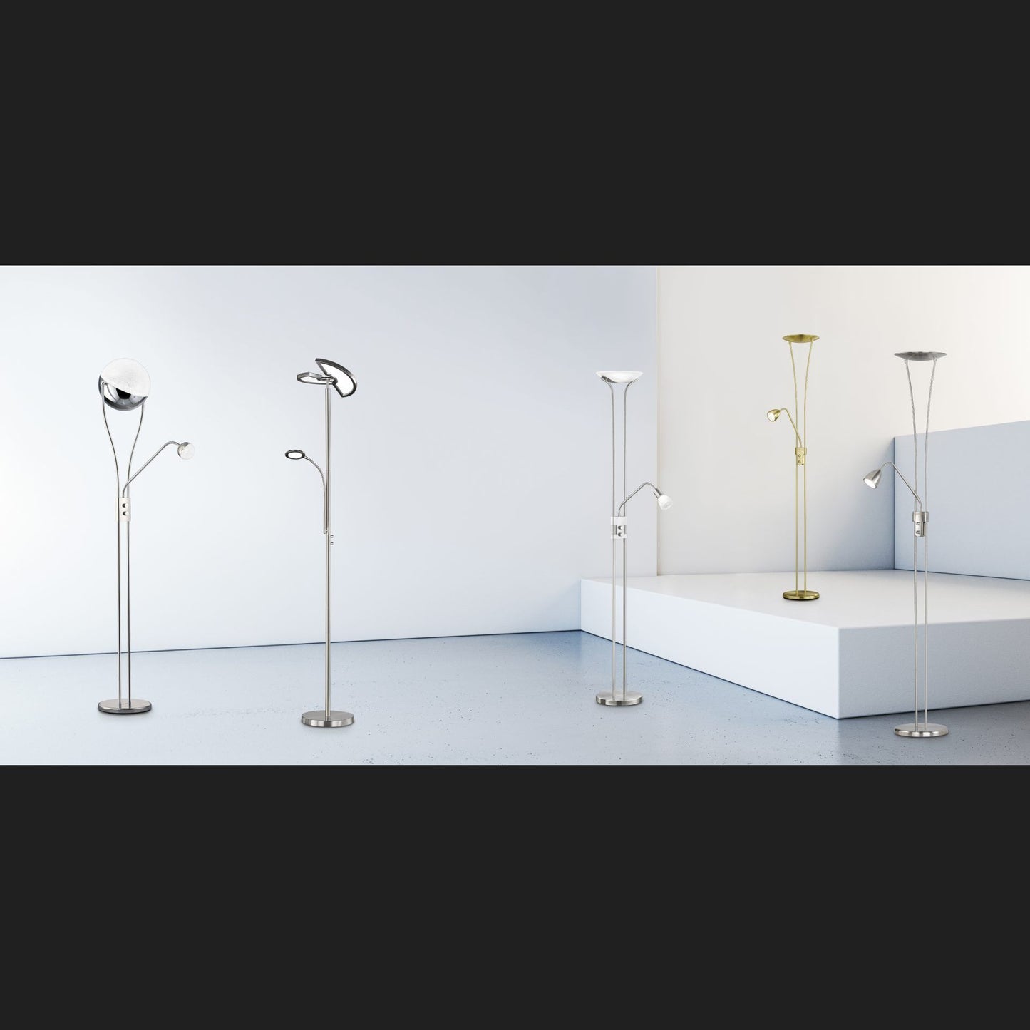 Santo Ii  - Floor lamp - Alabaster Coloured - Trio