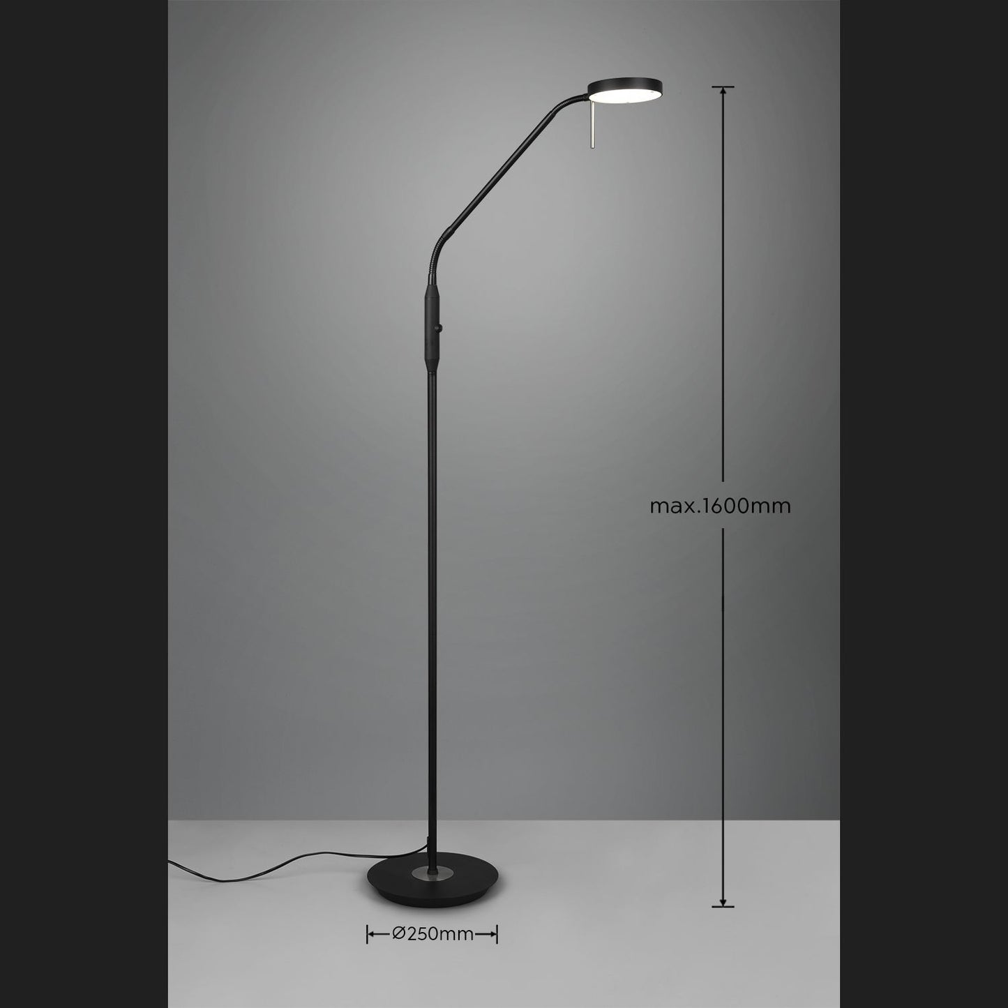 Monza  - Floor lamp - Black Matt - Trio