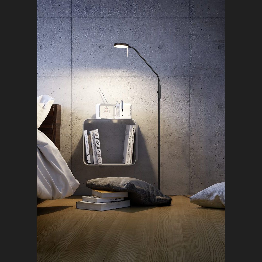 Monza  - Floor lamp - Black Matt - Trio