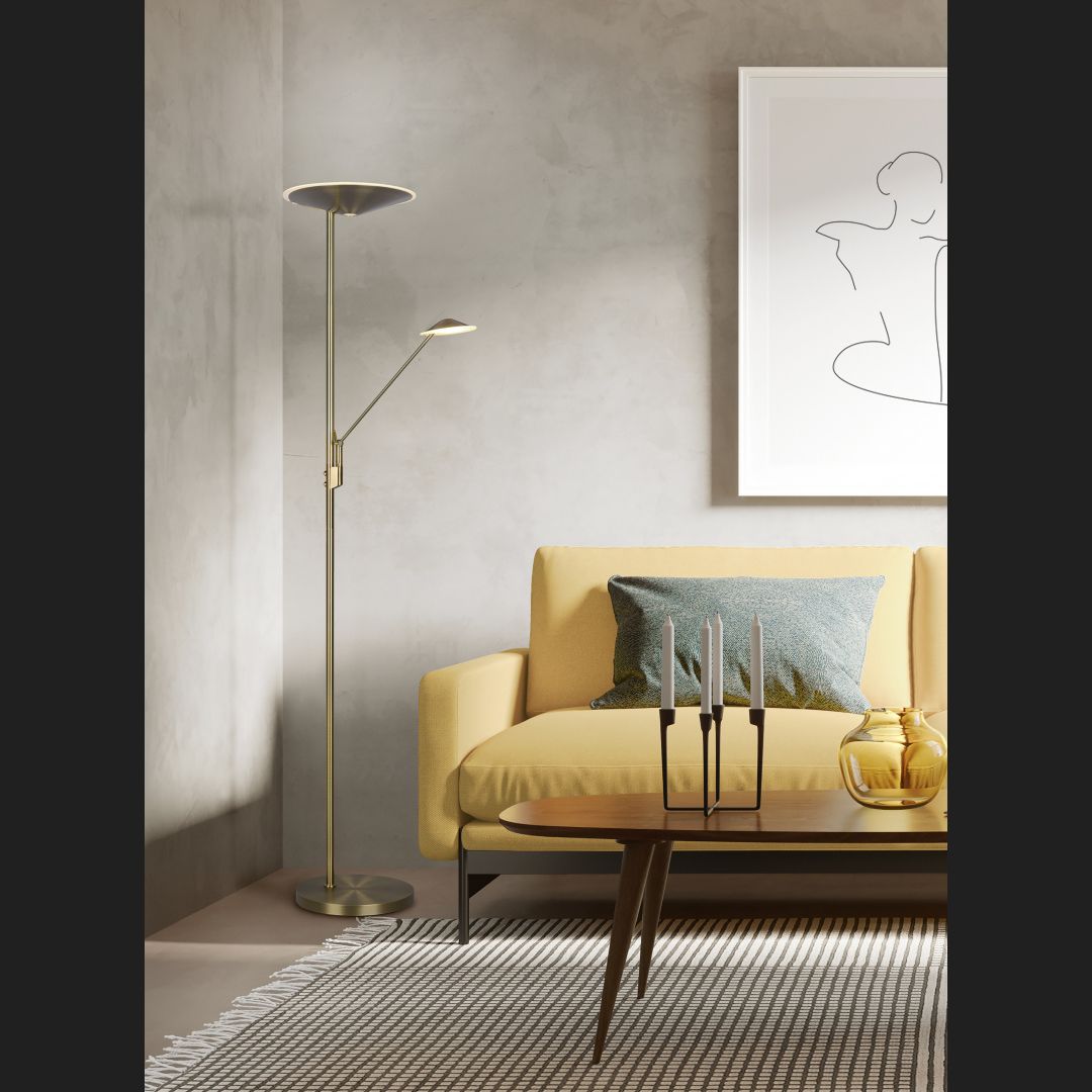 Brantford  - Floor lamp - Old Brass - Trio