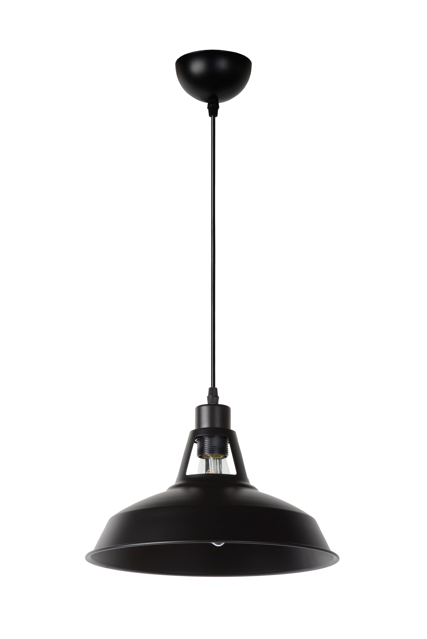 Lucide BRASSY-BIS - Pendant light - Ø 31 cm - 1xE27 - Black