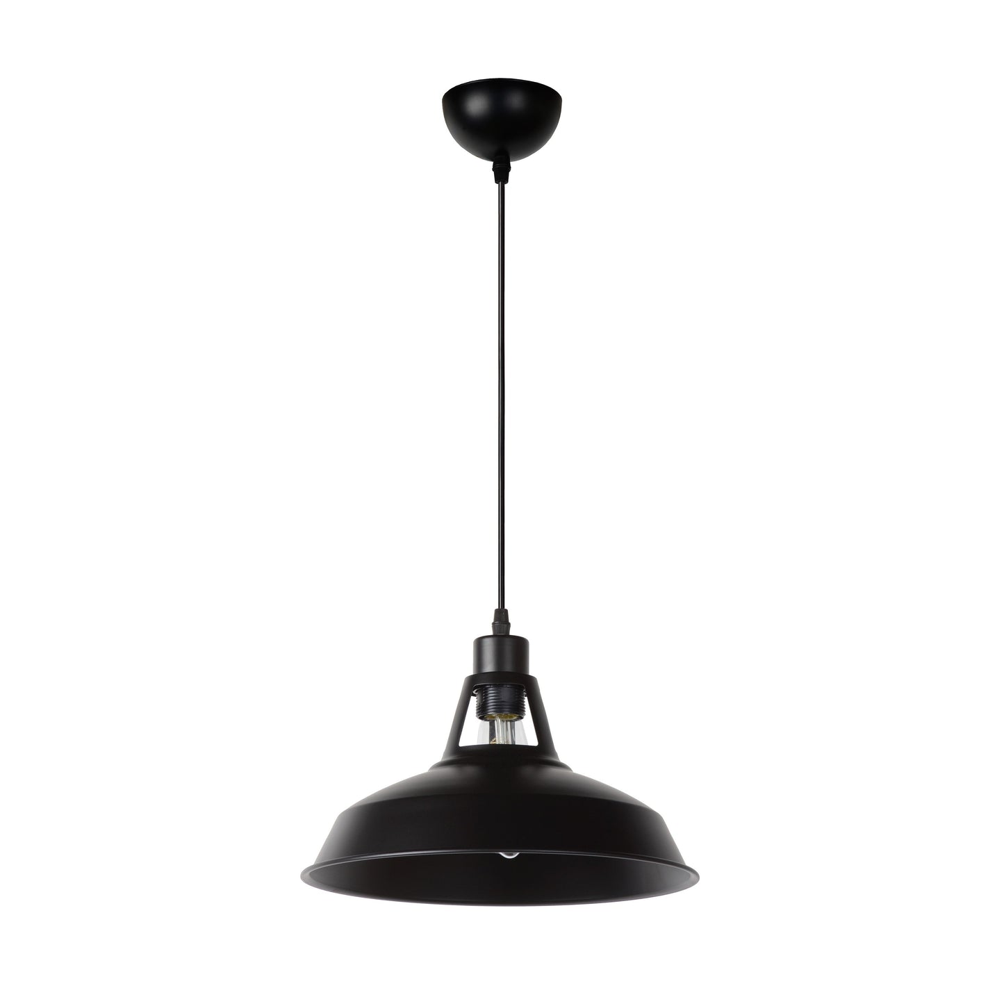 Lucide BRASSY-BIS - Pendant light - Ø 31 cm - 1xE27 - Black